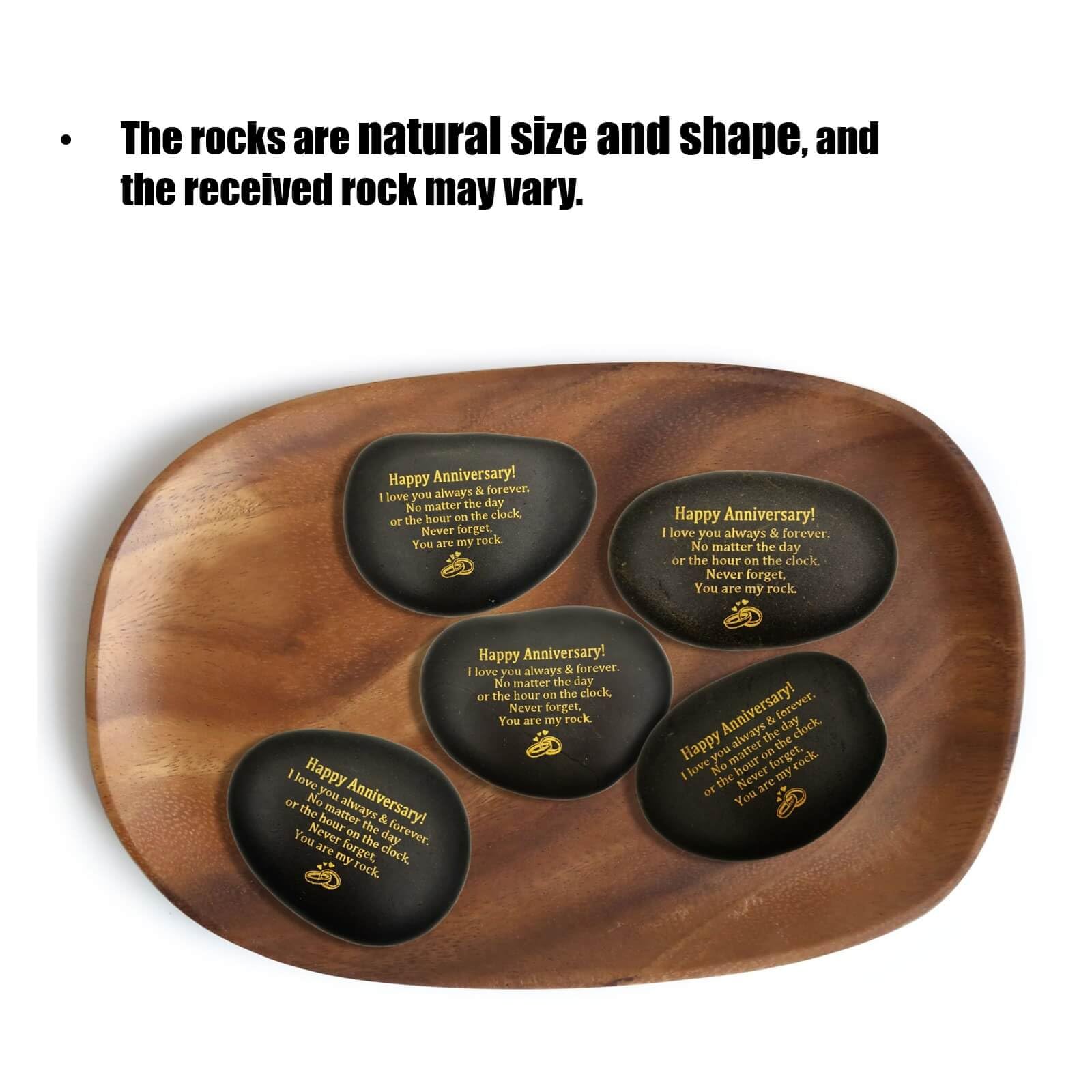 iNenya Anniversary Rock for Men/Women- Cool You are My Rock 1st 10th 13th 50th Wedding Anniversary Decorations for Husband/Wife, Inspiring Anniversary Keepsake for Girlfriend/Boyfriend/Him/Her/Couple