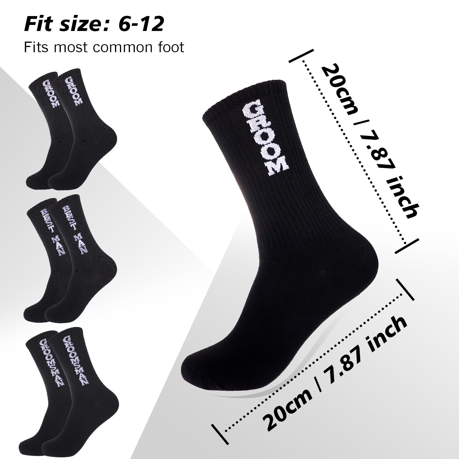 ZXGXLAW 8 Pair Groom Groomsmen Gifts For Men Wedding Gifts Novelty Socks Funny Proposal Gifts Bestman