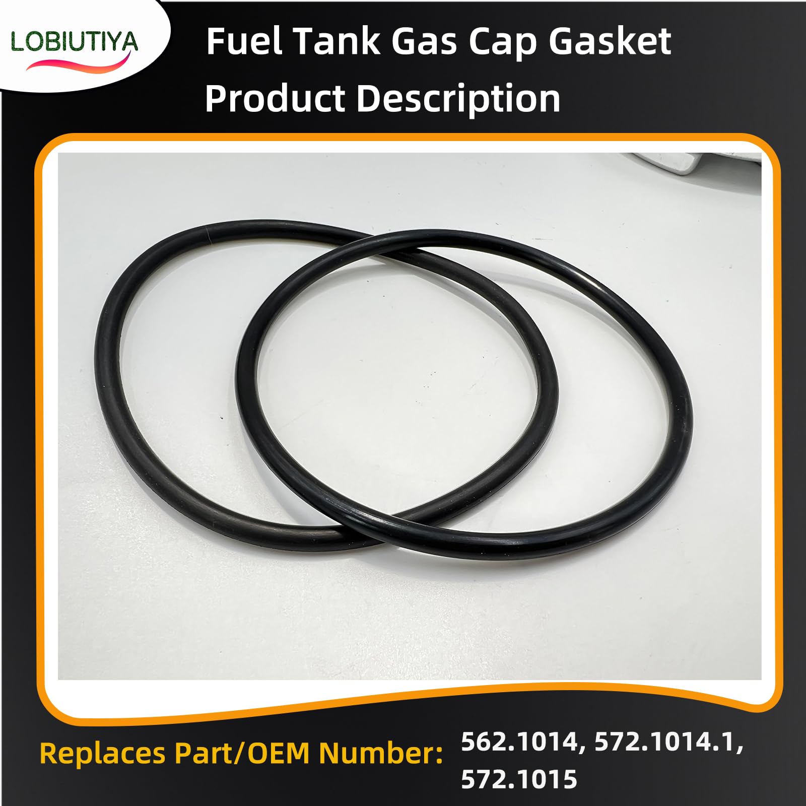 LOBIUTIYA New Upgraded Fuel Cap Gasket 572.1014.1 fit for Peterbilt Trucks - Sealing Washer Replacement, Prevents Leakage - 2-Pack Fuel Tank Cap Gasket O-Rings
