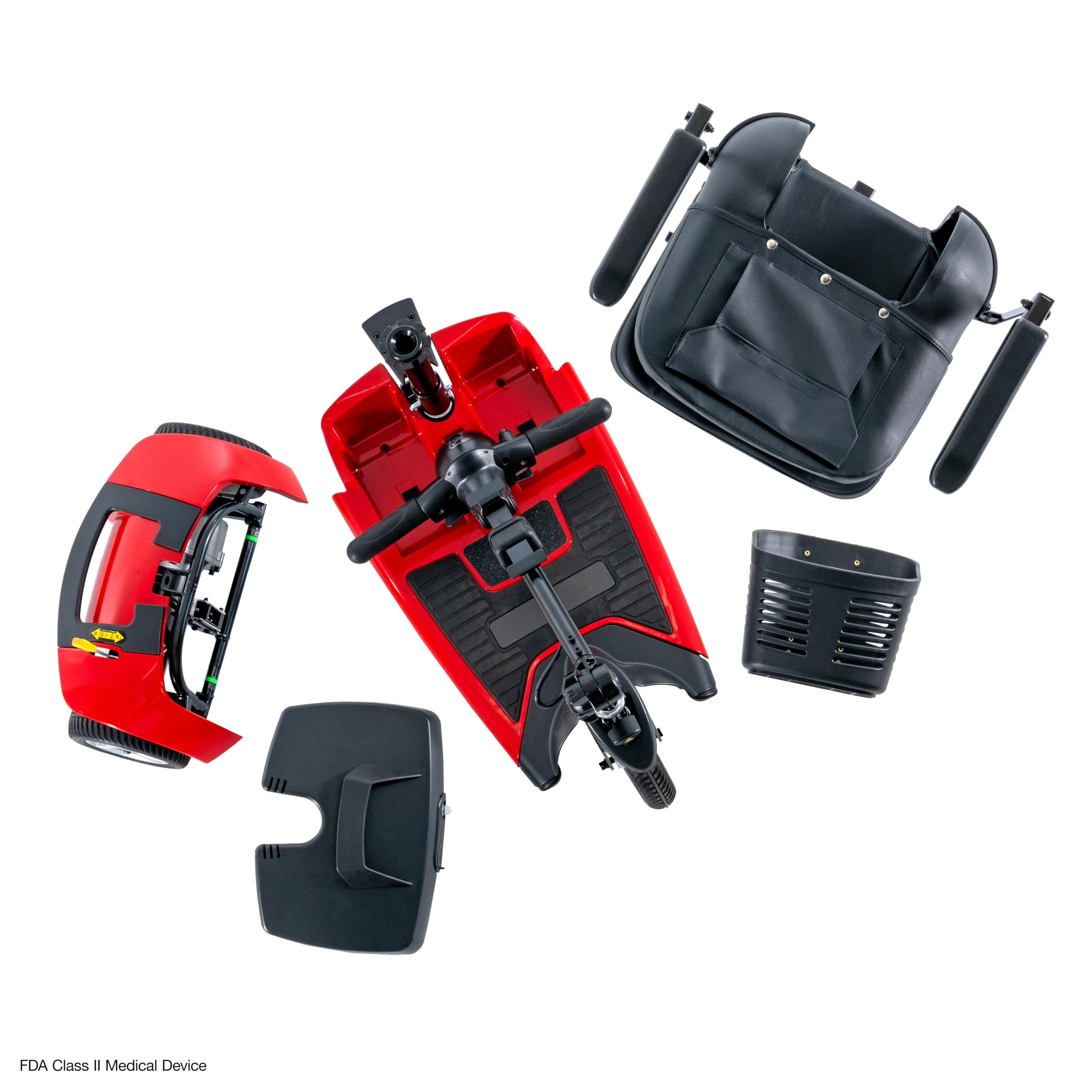 Rascal Venture 3-Wheel Portable Mobility Scooter for Travel, Easy Disassembly, Compact Design, 300 lb Capacity, Battery Included