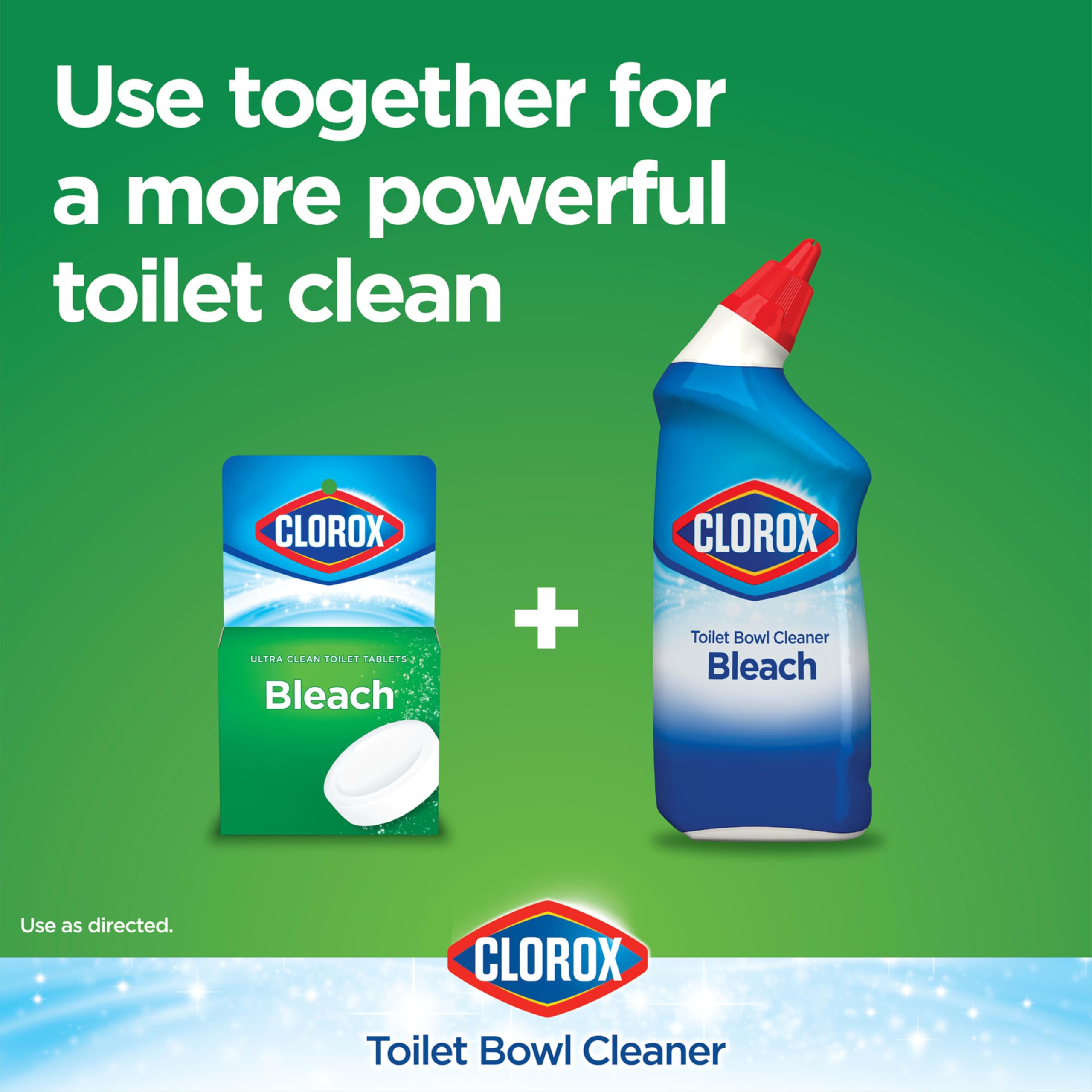 Clorox Ultra Clean Toilet Tablets Bleach 2 Count, 3.5 Ounces Each (Package May Vary)