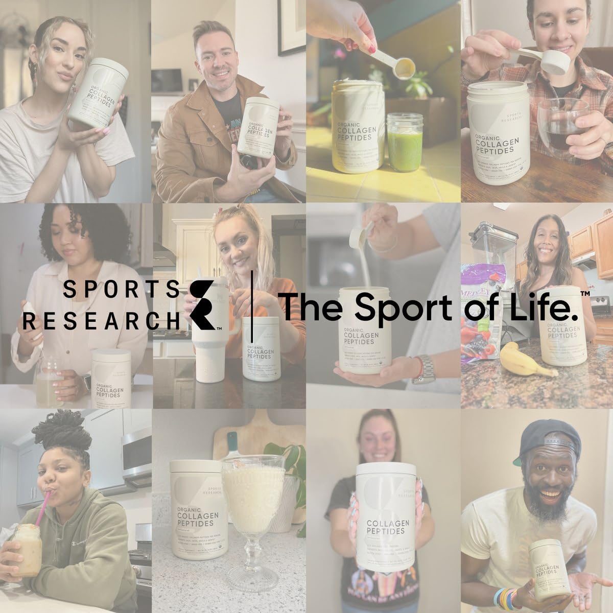 Sports Research Collagen Peptides for Women & Men - Hydrolyzed Type 1 & 3 Collagen Powder Protein Supplement for Healthy Skin, Nails, Bones & Joints - Easy Mixing Vital Nutrients & Proteins