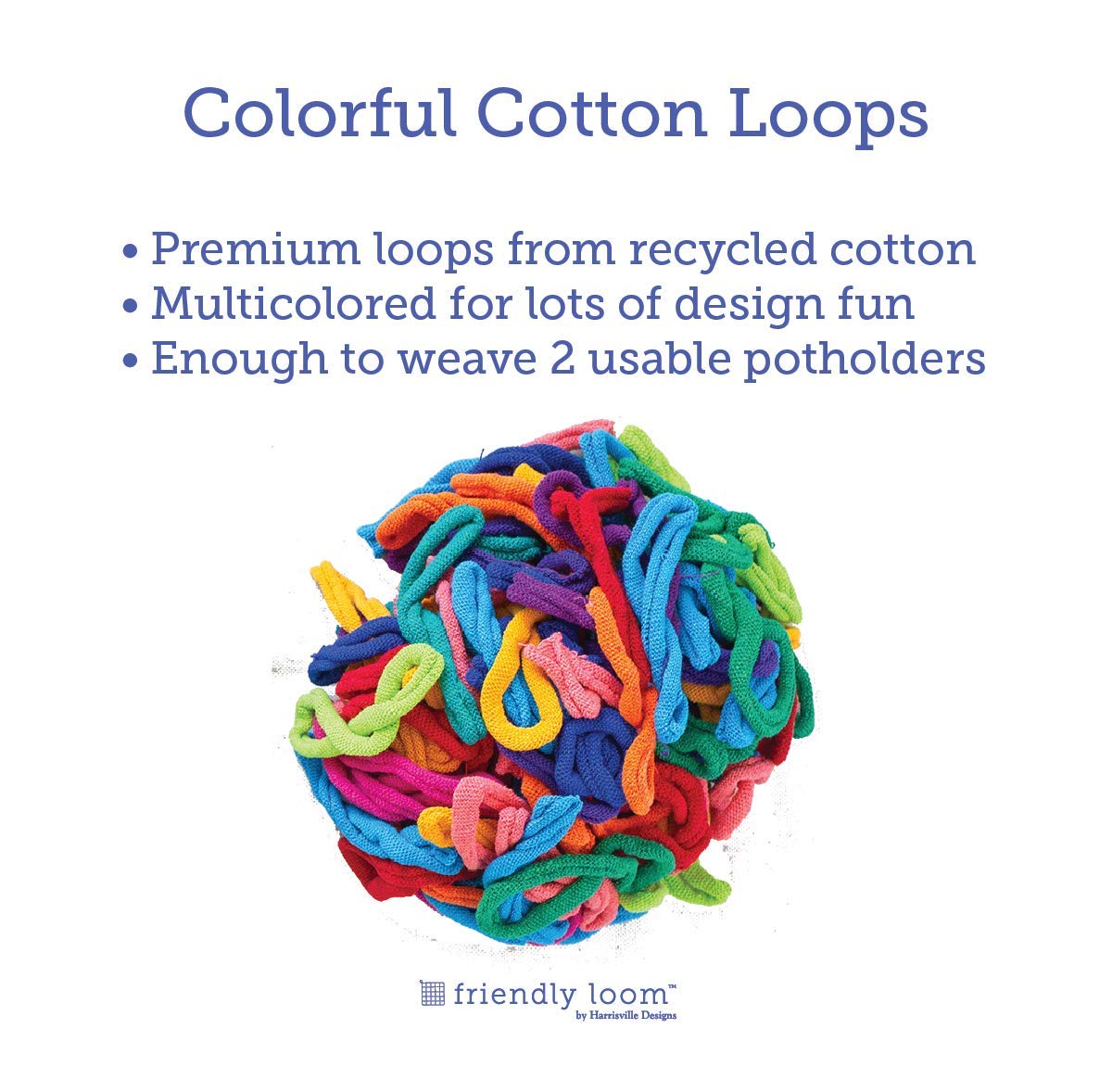 Friendly Loom | 10” PRO-Size Potholder Loom Kit | Craft 2 Cotton Potholders