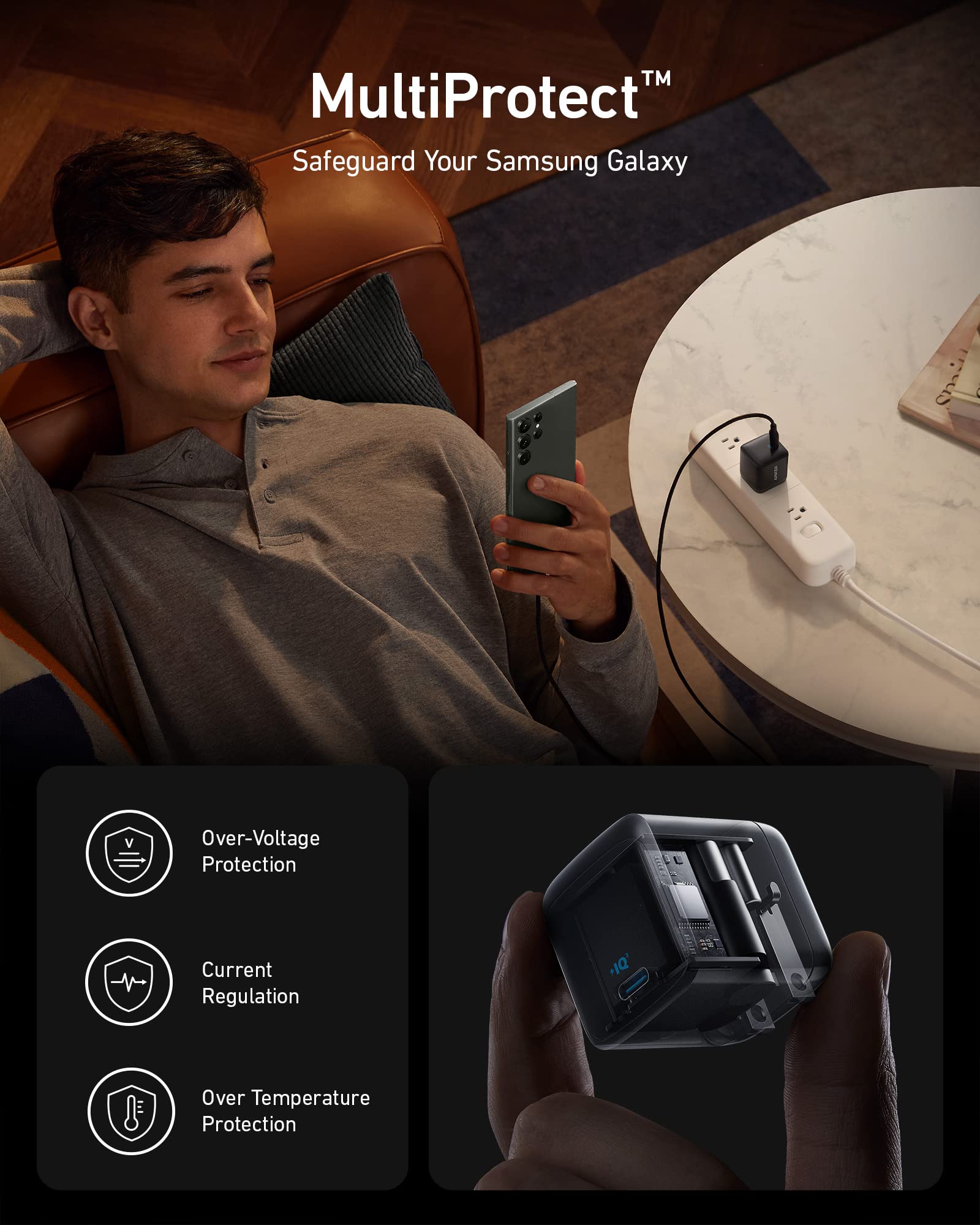 Anker 45W USB C Super Fast Charger, Ace Foldable PPS Fast Charger Supports Super Fast Charging 2.0 for Samsung Galaxy S24 Ultra, S24+/S24/S23/S22/S21/Note 20/Note 10, Cable Not Included