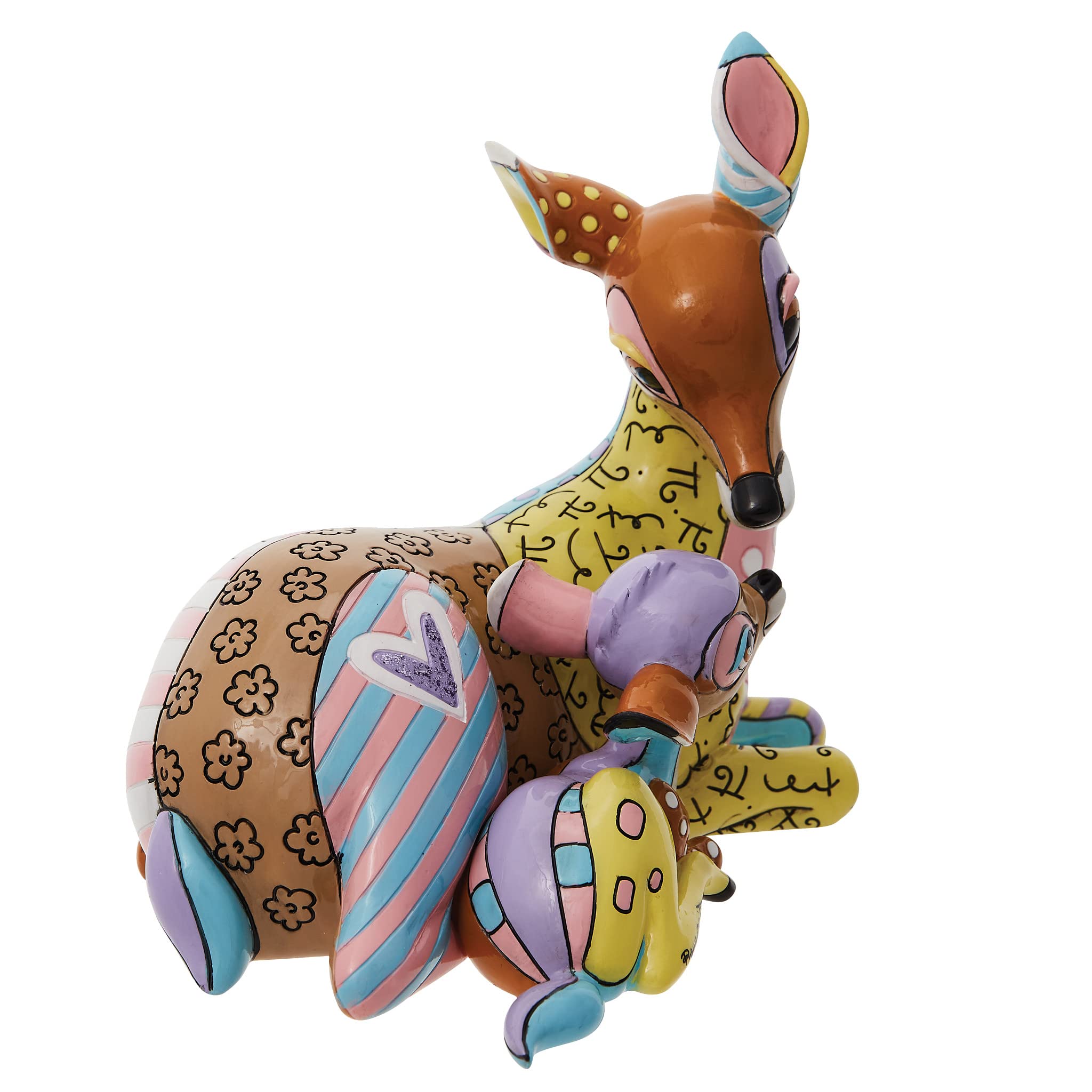 Enesco Disney by Romero Britto Bambi and Mother Figurine, 5.7 Inch, Multicolor