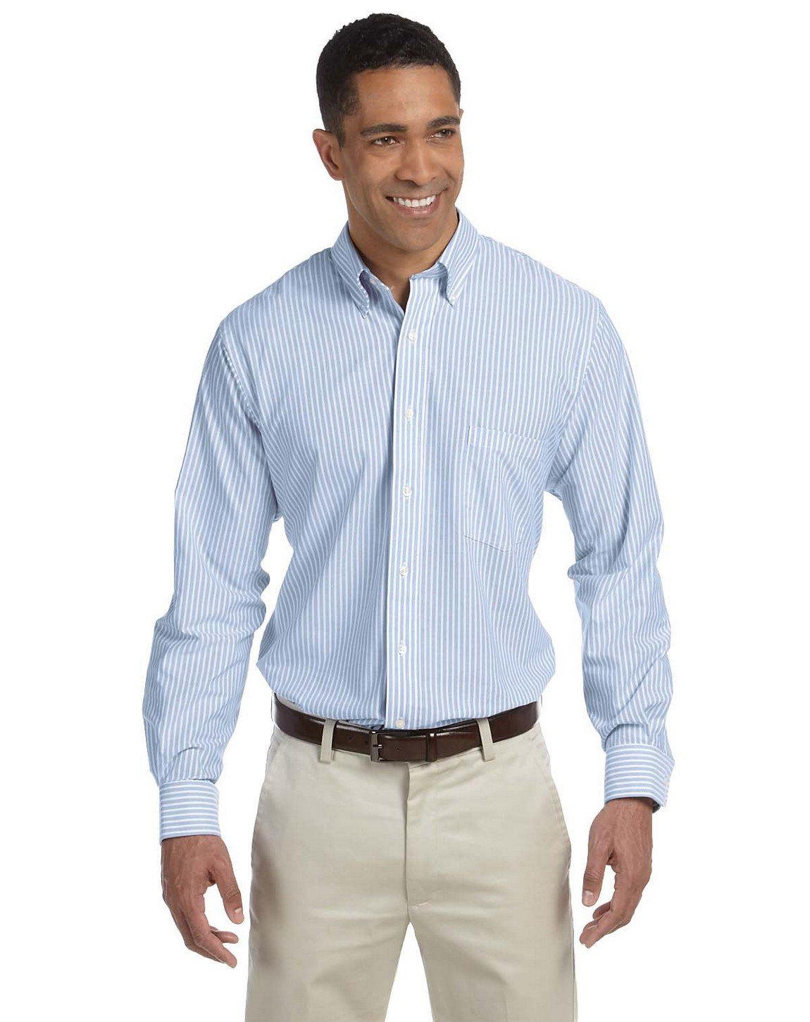 Van Heusen Men's Long Sleeve Oxford Dress Shirt, Blue, X-Large