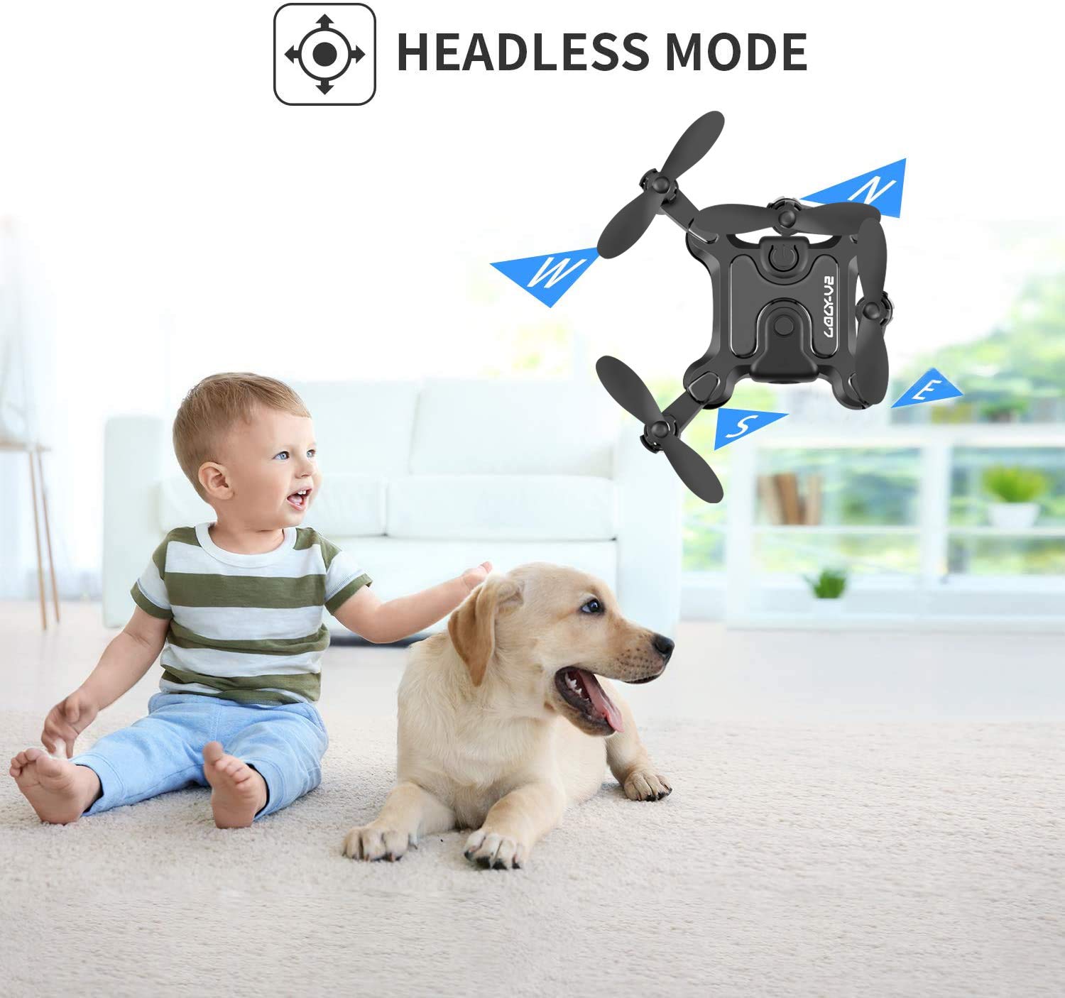 Foldable Mini Drone for Kids Toys,V2 Nano Pocket RC Quadcopter for Beginners Gift,with 3 Batteries,Altitude Hold, Headless Mode,3D Flips, One Key Return,3 Speed Modes,Easy Fly