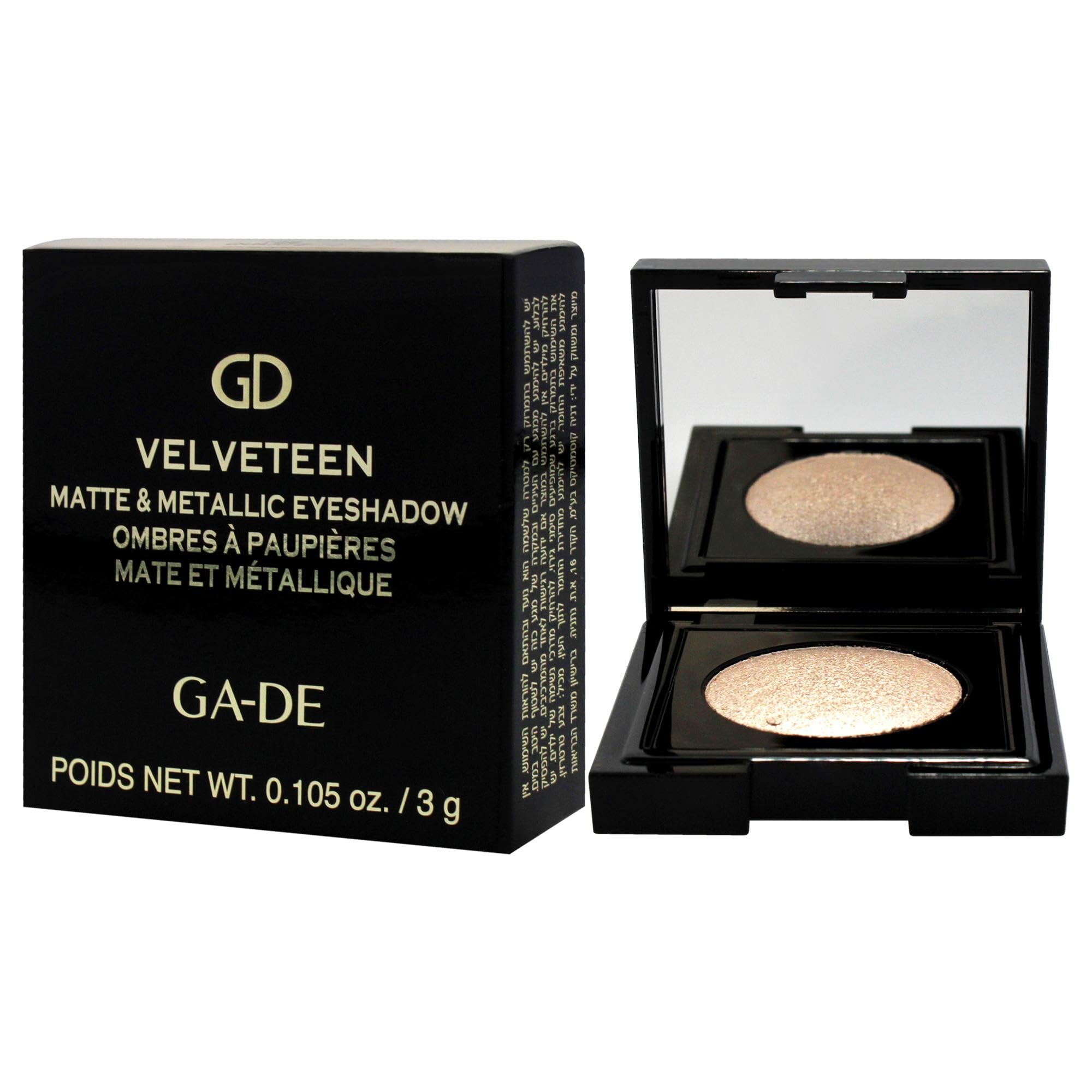 GA-DE Velveteen Metallic Eyeshadow Mono, 188 - Pearl Infused, Shimmer Eye Makeup - Silky-Soft, Densely Pigmented, Seamless Blend- 0.105 oz