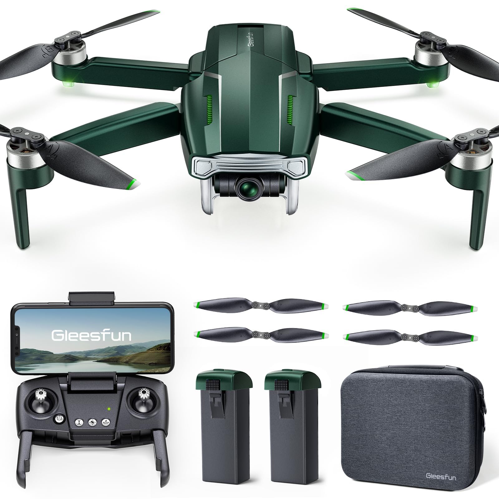 Gleesfun G11MINI Drones with Camera for Adults 4k, 60mins Flight Drone, 4k/25fps or 2.7k/50fps Video, Under 250g, GPS Auto Return, Drone with Camera 4k for Beginner，5GHz Transmission, Brushless Motor