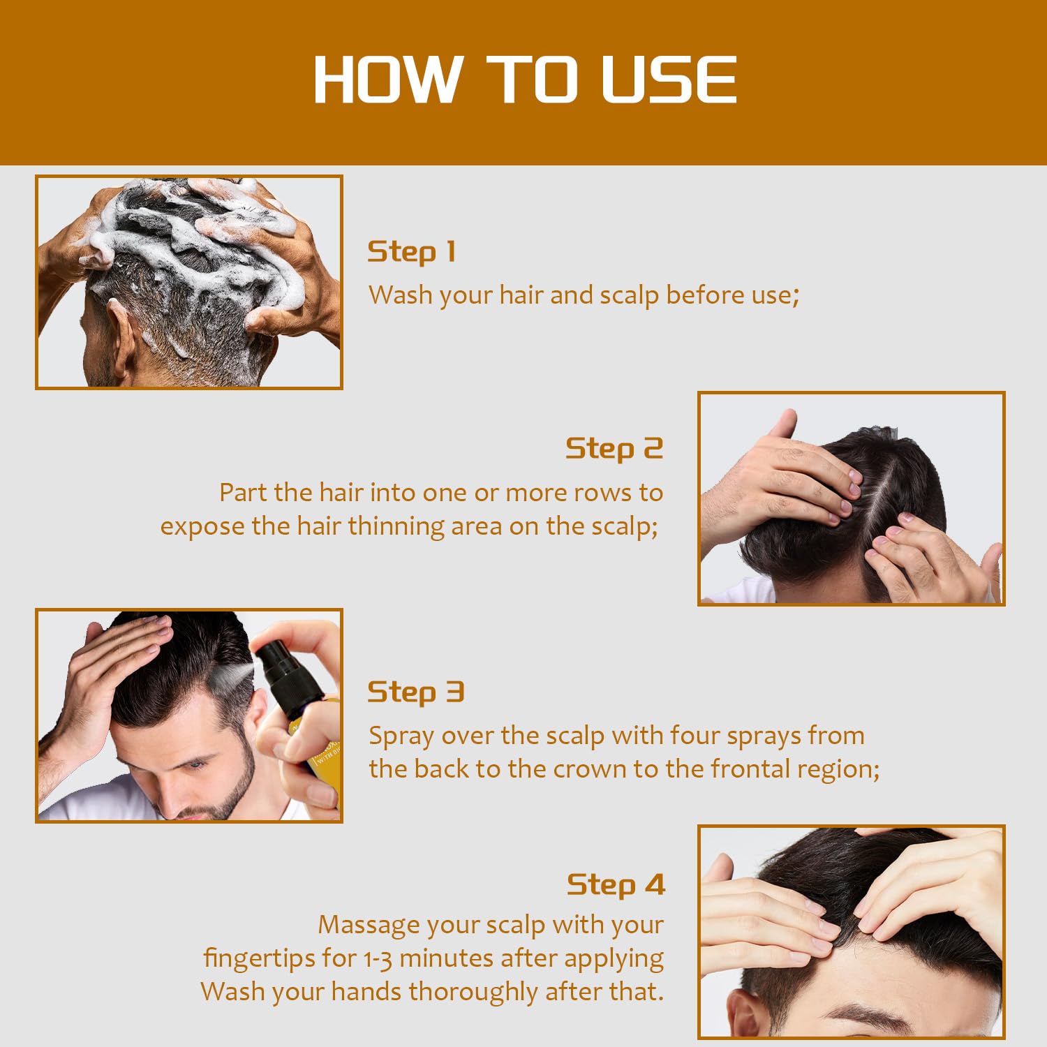 5% Minoxidil Spray with Biotin - Regrowth Treatment for Men Women, Promotes Thicker, Stronger, Fuller Hair, Prevents Hair Loss, for Men Hair & Beard, for Women Hair Growth (3.38, Minoxidil)