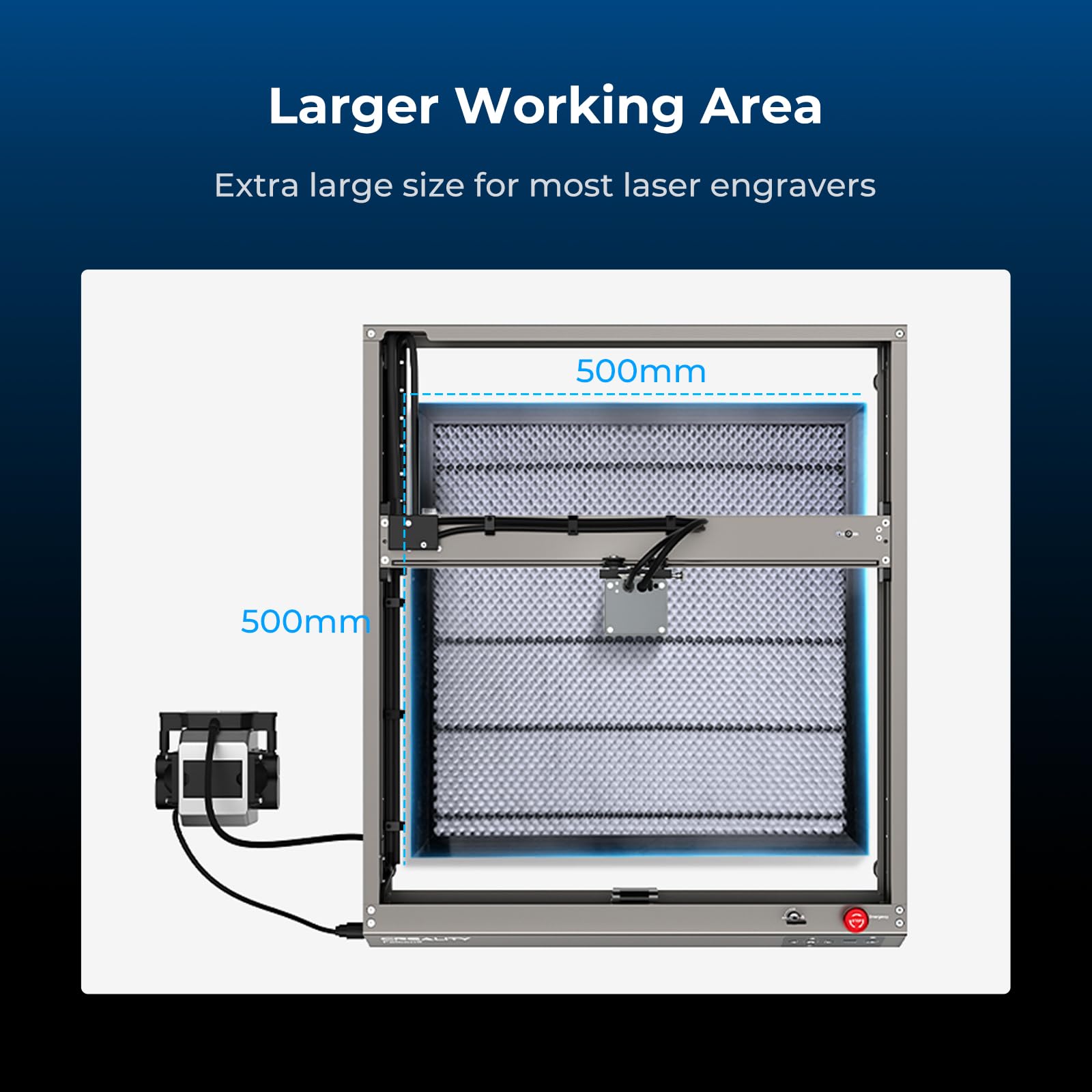 Creality Honeycomb Working Table 500 * 500mm, Laser Honeycomb Bed for Laser Engraver, Aluminum Honeycomb Cutting Table for Fast Heat Dissipation and Desktop Protection (19.68” x19.68”)