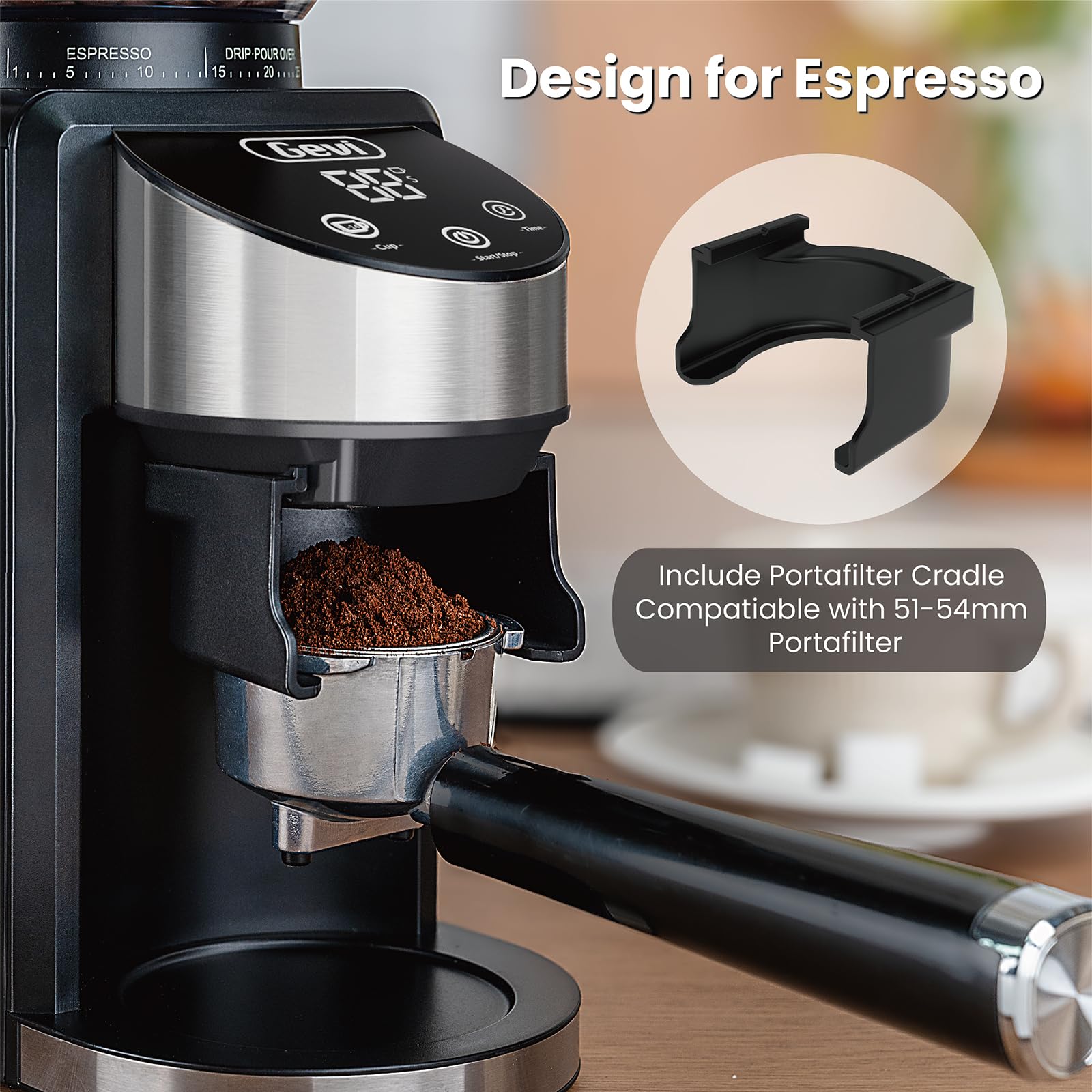 Gevi Burr Coffee Grinder, Adjustable Conical Burr Mill with 35 Precise Grind Settings, Anti-Static, Coffee Grinder Electric for Espresso/Drip/Percolator/French Press/American/Turkish Coffee Makers