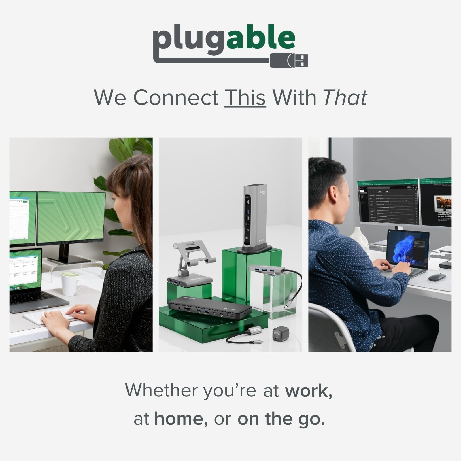 Plugable USB to DisplayPort Adapter. Connect one or More to Any Mac or Windows System to add Extra displays up to 1920x1080 60hz. USB C and A