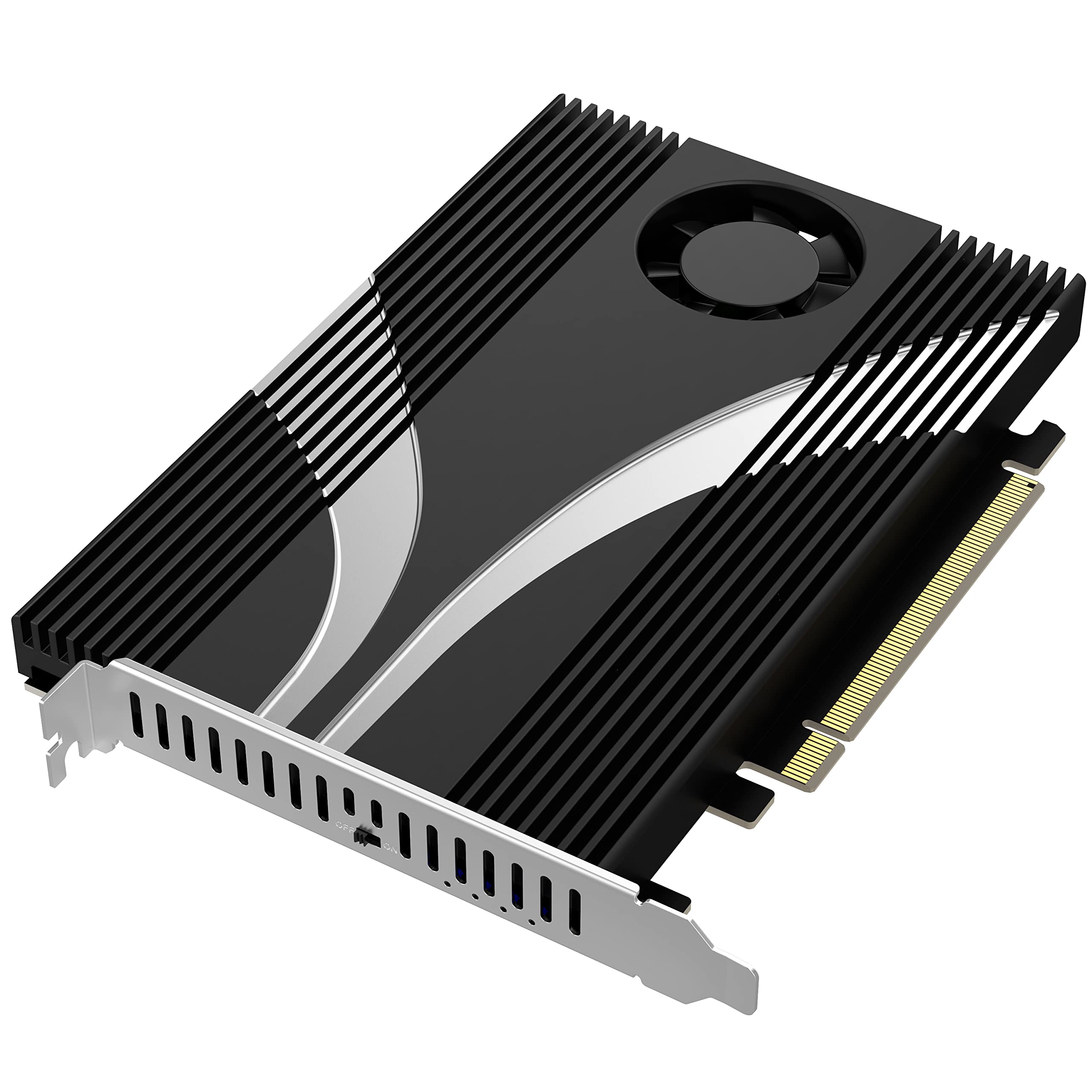 SABRENT 4-Drive NVMe SSD to PCIe 4.0 X 16 Adapter Card with Active Cooling [EC-P4BF]