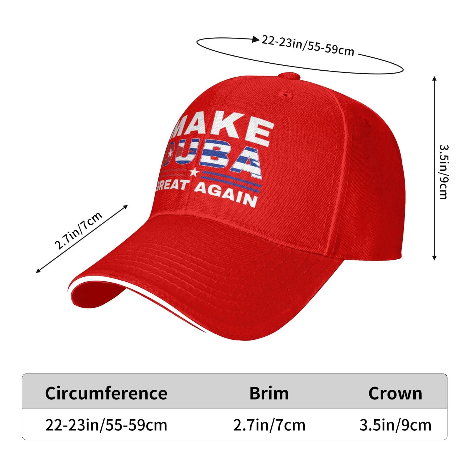 Antaa Make Cuba Great Again hat Cuban Flag Baseball Cap Red