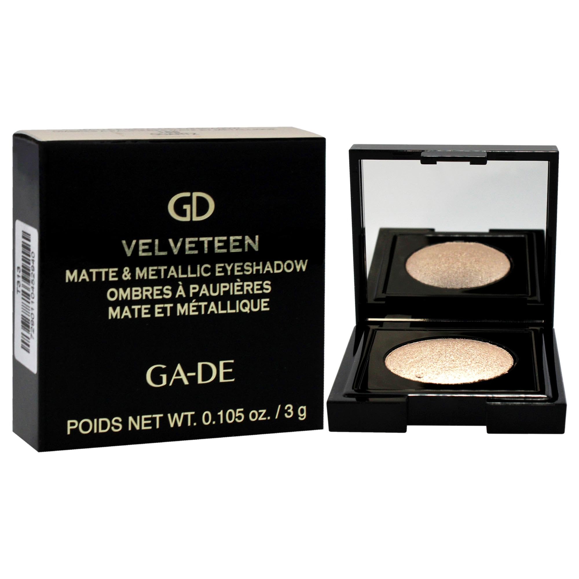 GA-DE Velveteen Metallic Eyeshadow Mono, 188 - Pearl Infused, Shimmer Eye Makeup - Silky-Soft, Densely Pigmented, Seamless Blend- 0.105 oz