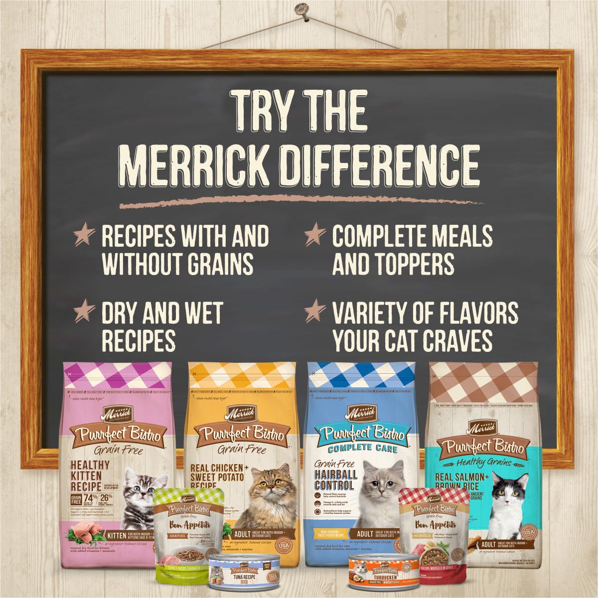 Merrick Purrfect Bistro Grain Free Premium Soft Canned Pate Chicken Wet Cat Food, Kitten Dinner Recipe - 5.5 OZ Can (Pack of 24)