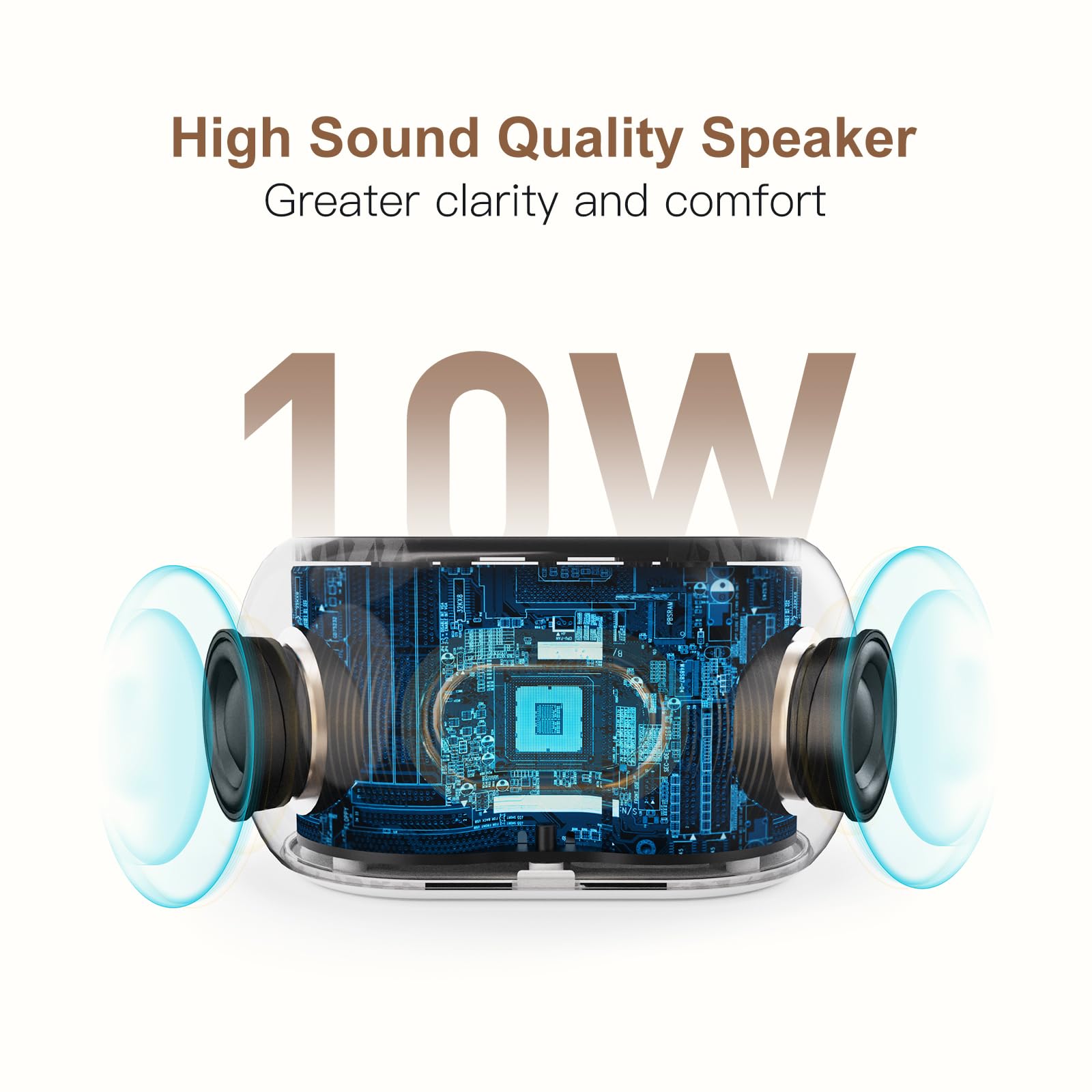 ANJANK White Noise Sound Machine Alarm Clock with Bluetooth Speaker, 21 Relaxing Sounds, 7 Night Lights,0-100% Dimmer/Sleep Timer/30-Level Volume Control,Sound Machine for Kids Adults Sleeping,Bedroom