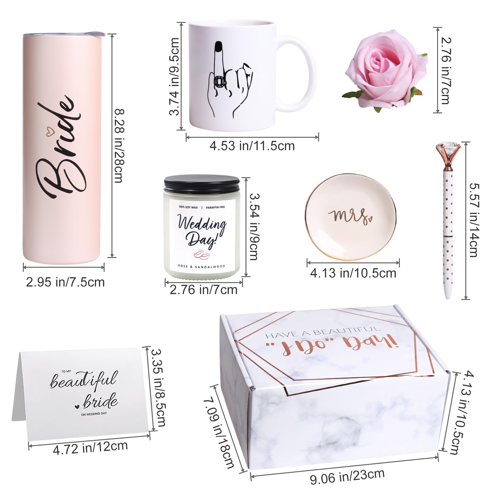 Bride To Be Gifts Box, Bridal Shower, Bachelorette Gifts For Bride, Engagement Gifts For Her, Wedding Gifts For Bride, Bachelor Party Gifts, Stainless Steel Tumbler Cup, Mug, Scented Candle - (Pink)