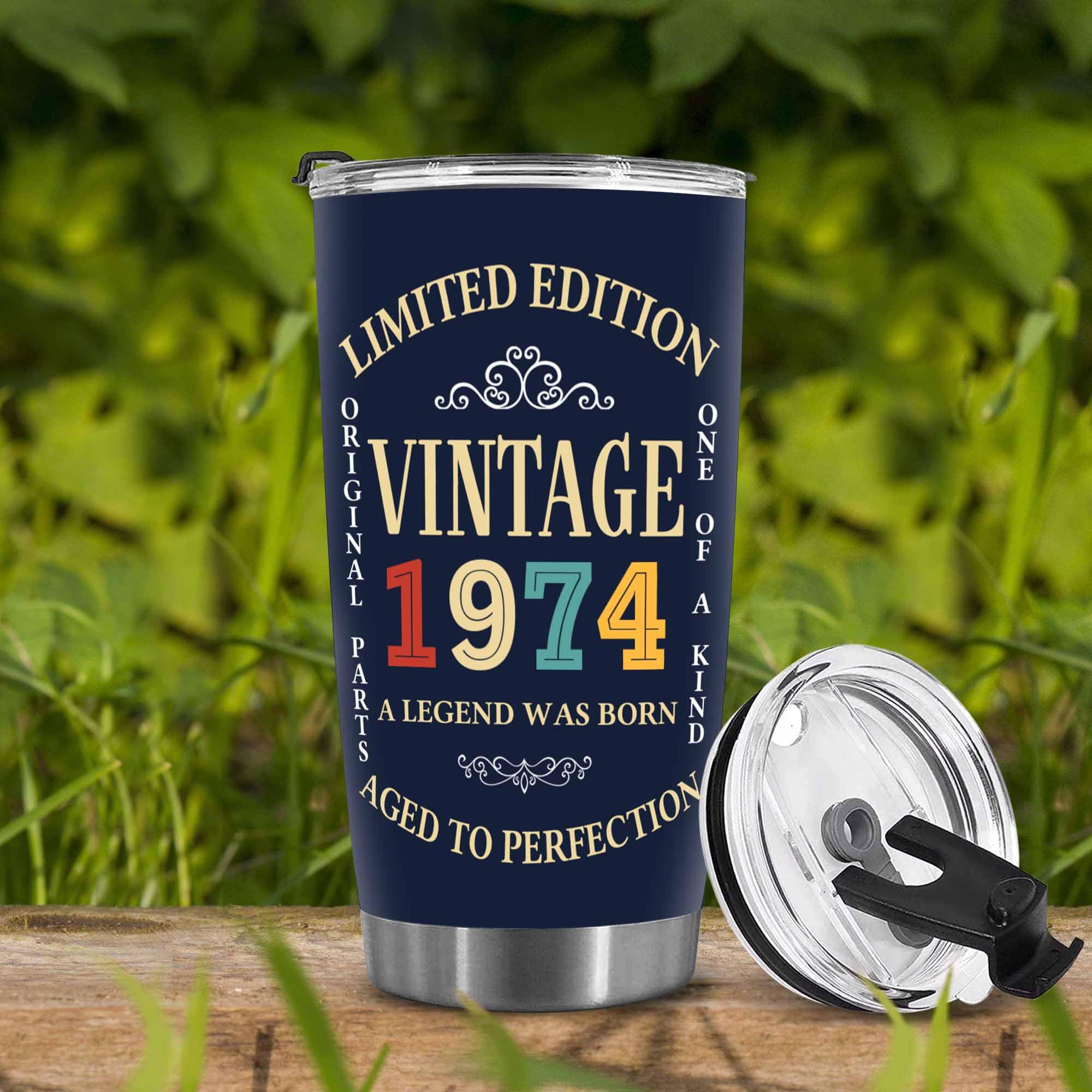 DEKIDOKA 51 Year Old Birthday Gifts for Mom Dad - Vintage Tumbler For Men And Women