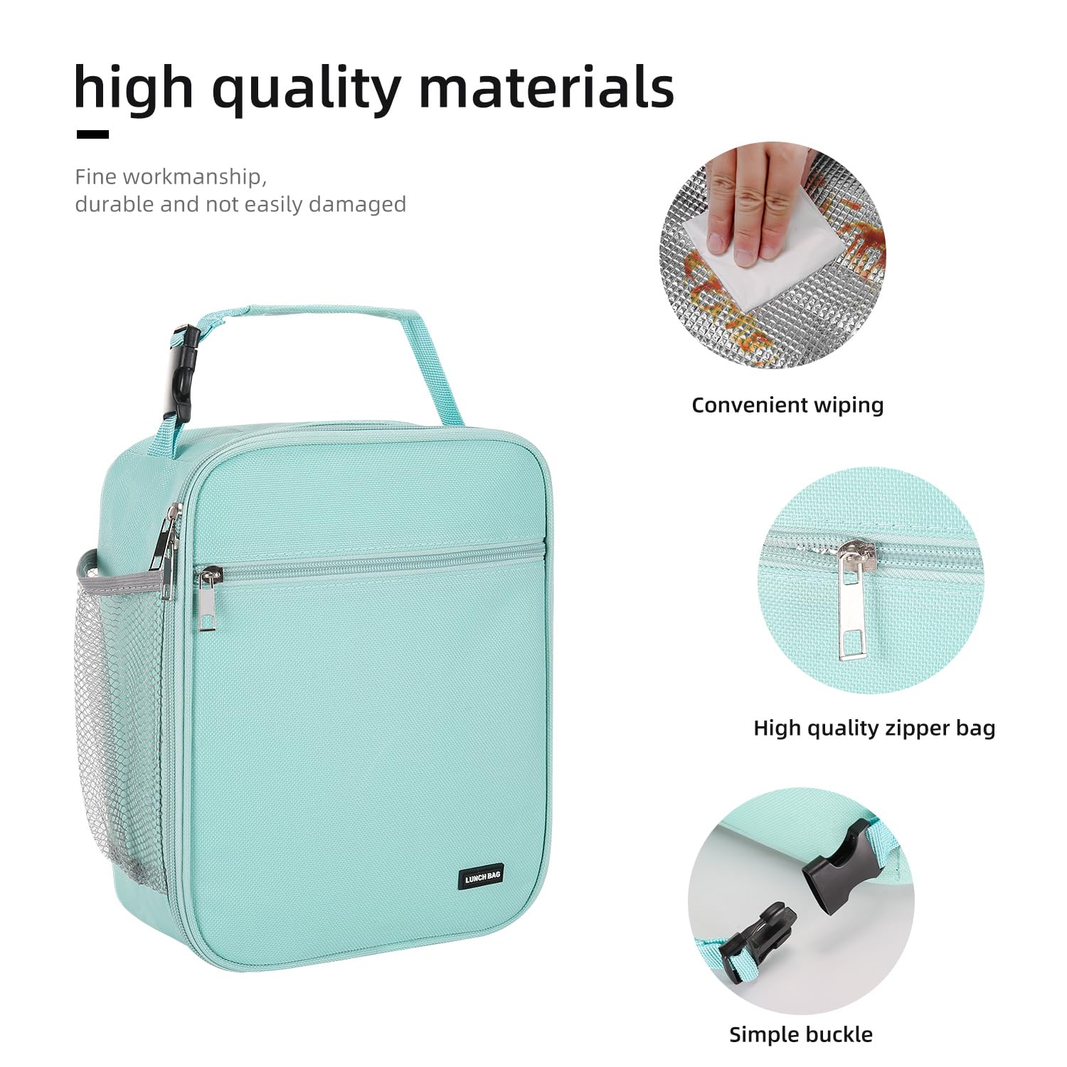 AYEANY Lunch box Lunch bag for men women Lunchbox Lunch bags Insulated Lunch bag Lunch box cooler (baby blue)