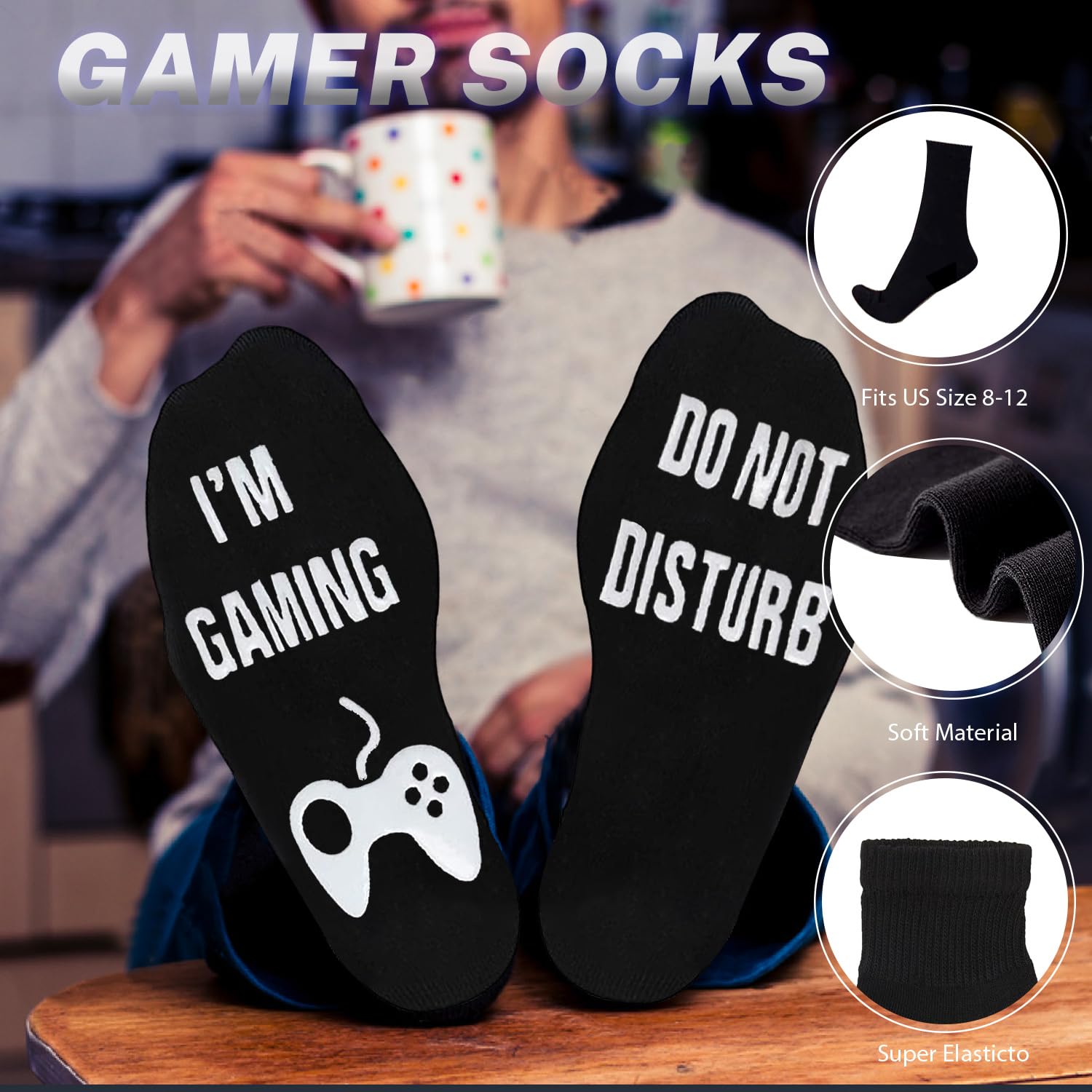 CAKKA Gamer Gifts, 8PCS Cool Gaming Gift Bulk Set Includes Tumbler Straw Beanie Socks Key Chain Thanks Card Gift Box, Christmas Gifts for Teen Teenage Boys Men Idea