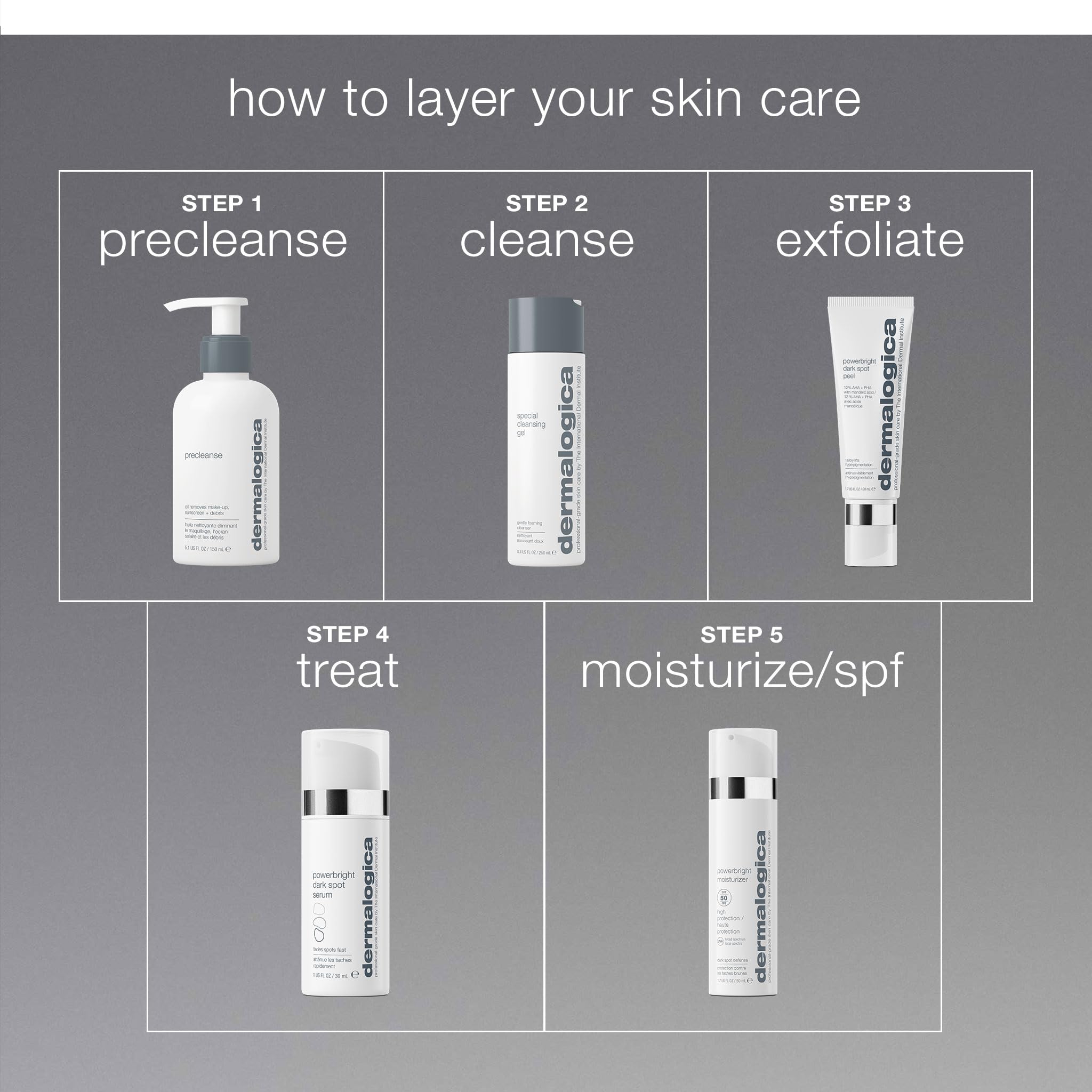 Dermalogica PowerBright Dark Spot Face Peel, Exfoliating Facial Peel with 12% AHA PHA, Improve Dark Spot and Hyperpigmentation for All Skin Types