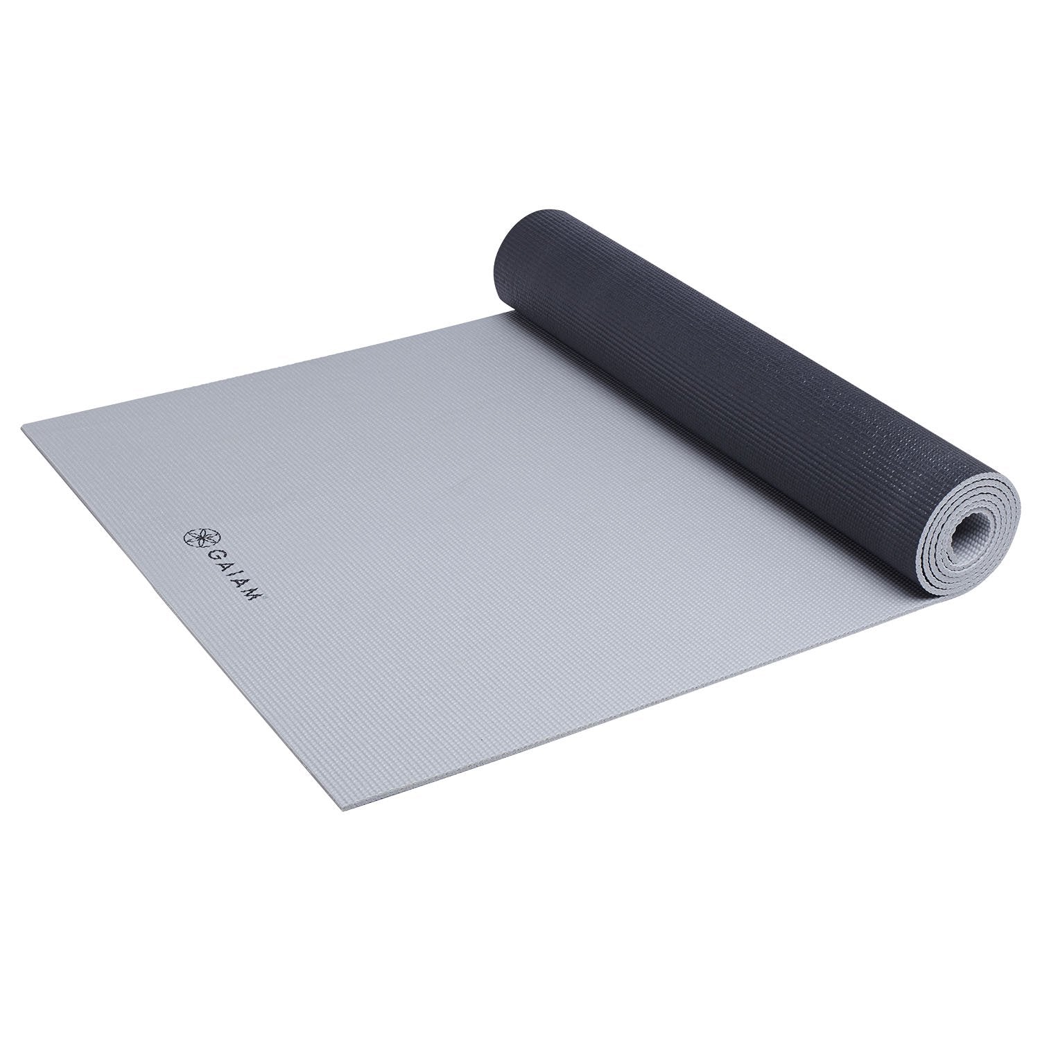 Athletic Yoga Gaiam Athletic Yoga Series dynaMAT Xtra-Wide Mat, Black/Gray, 5mm