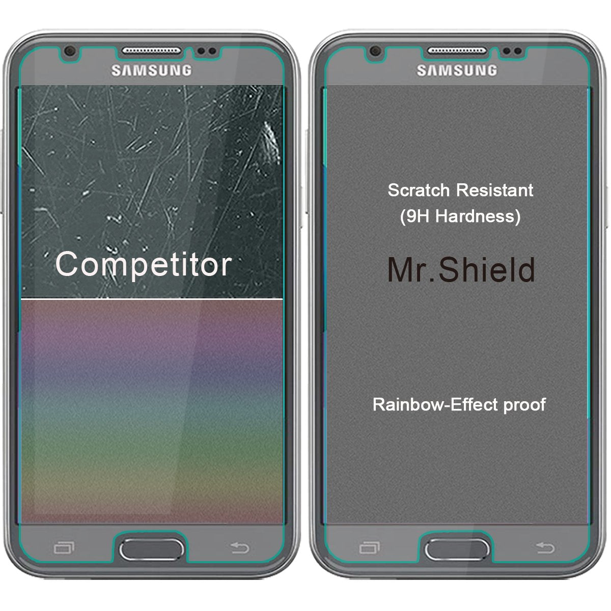 Mr.Shield [3-PACK] Designed For Samsung Galaxy Express Prime 2" [Tempered Glass] Screen Protector [0.3mm Ultra Thin 9H Hardness 2.5D Round Edge]