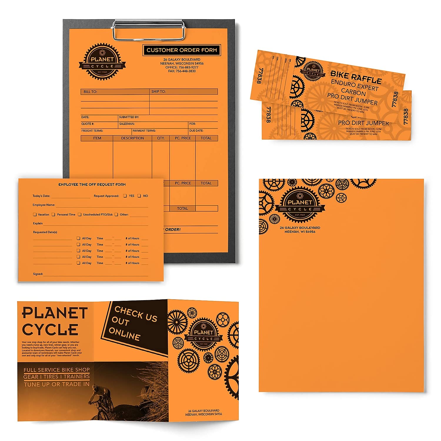Neenah Paper 22651 Color Paper, 24lb, 8 1/2 x 11, Cosmic Orange, 500 Sheets