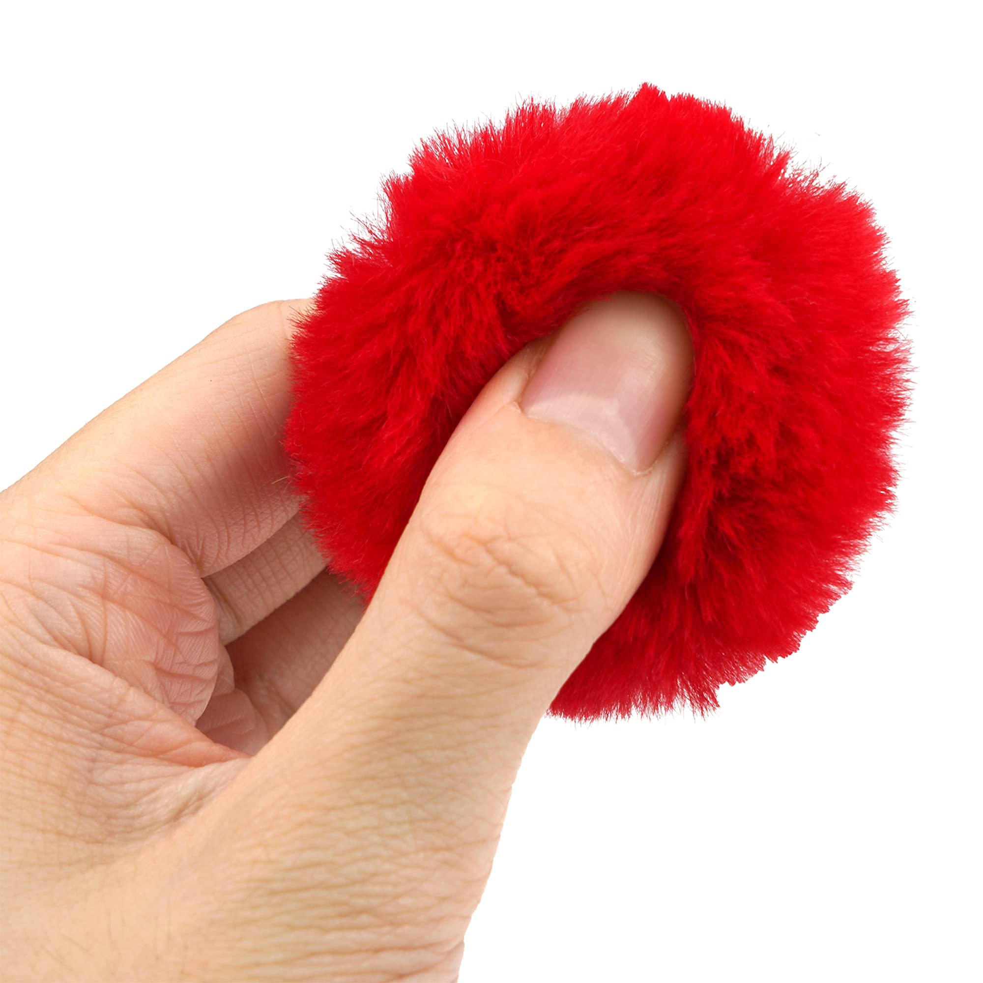 CHIWAVA 24PCS 1.8" Catnip Furry Cat Toys Ball Soft Pom Pom Balls Kitten Chasing Quiet Play Assorted Color