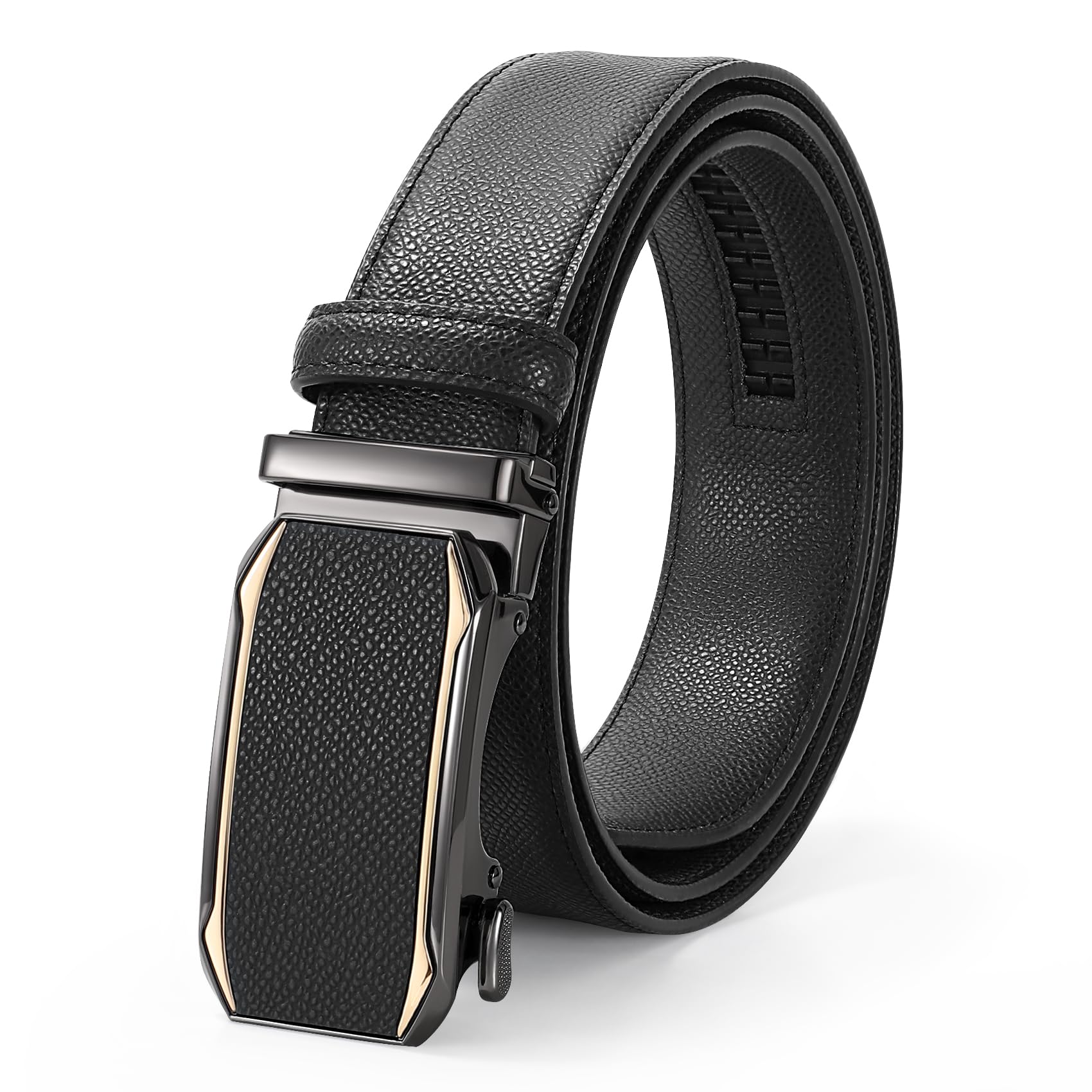 JASGOOD Mens Ratchet Belt Click Leather Belt Mens Dress Belt