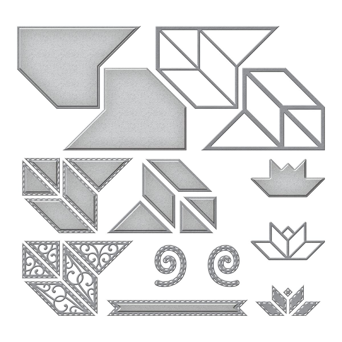 SPELLBINDERS PAPERCRAFTS, INC Spellbinders Etched Dies by Becca Feeken-Filigree Eight Point Star, ONE