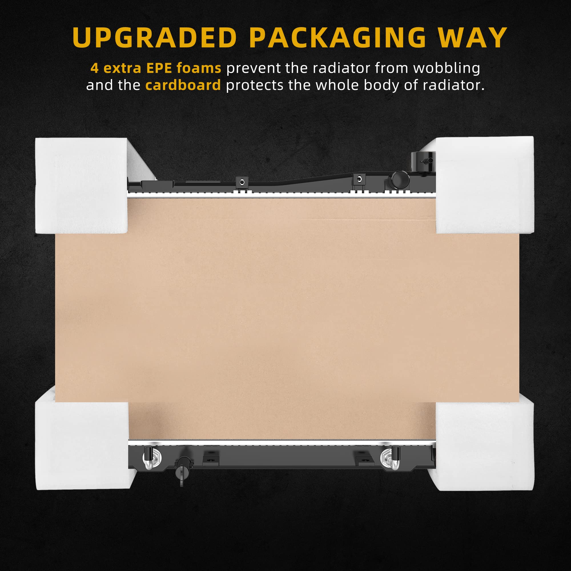 DWVO Complete Radiator Compatible with 2001 2002 2003 2004 2005 Civic, Compatible with 2001-2005 EL L4 1.7L DWRD0003