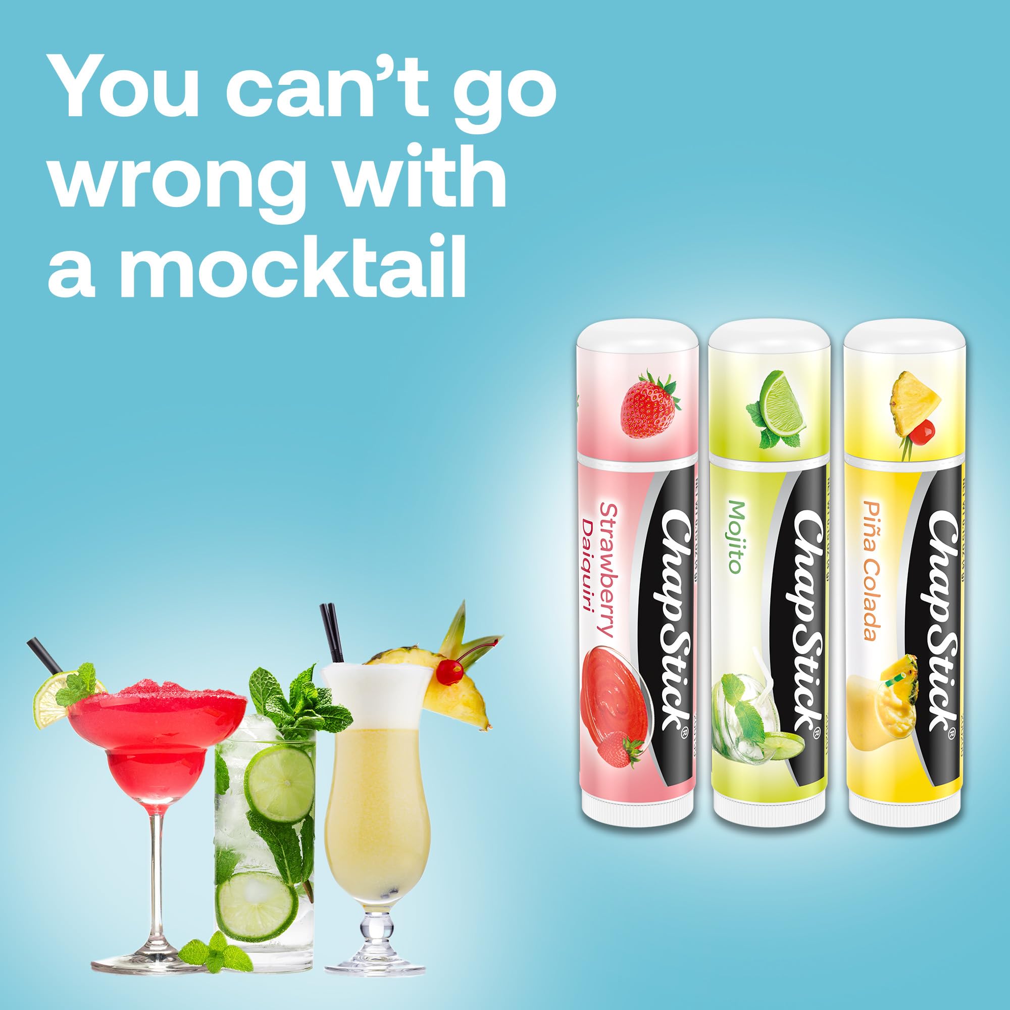 ChapStick Lip Care Bundle – Mocktail Collection + Aloha Coconut Lip Balm, 0.15 Oz Ea (5 Piece Set)