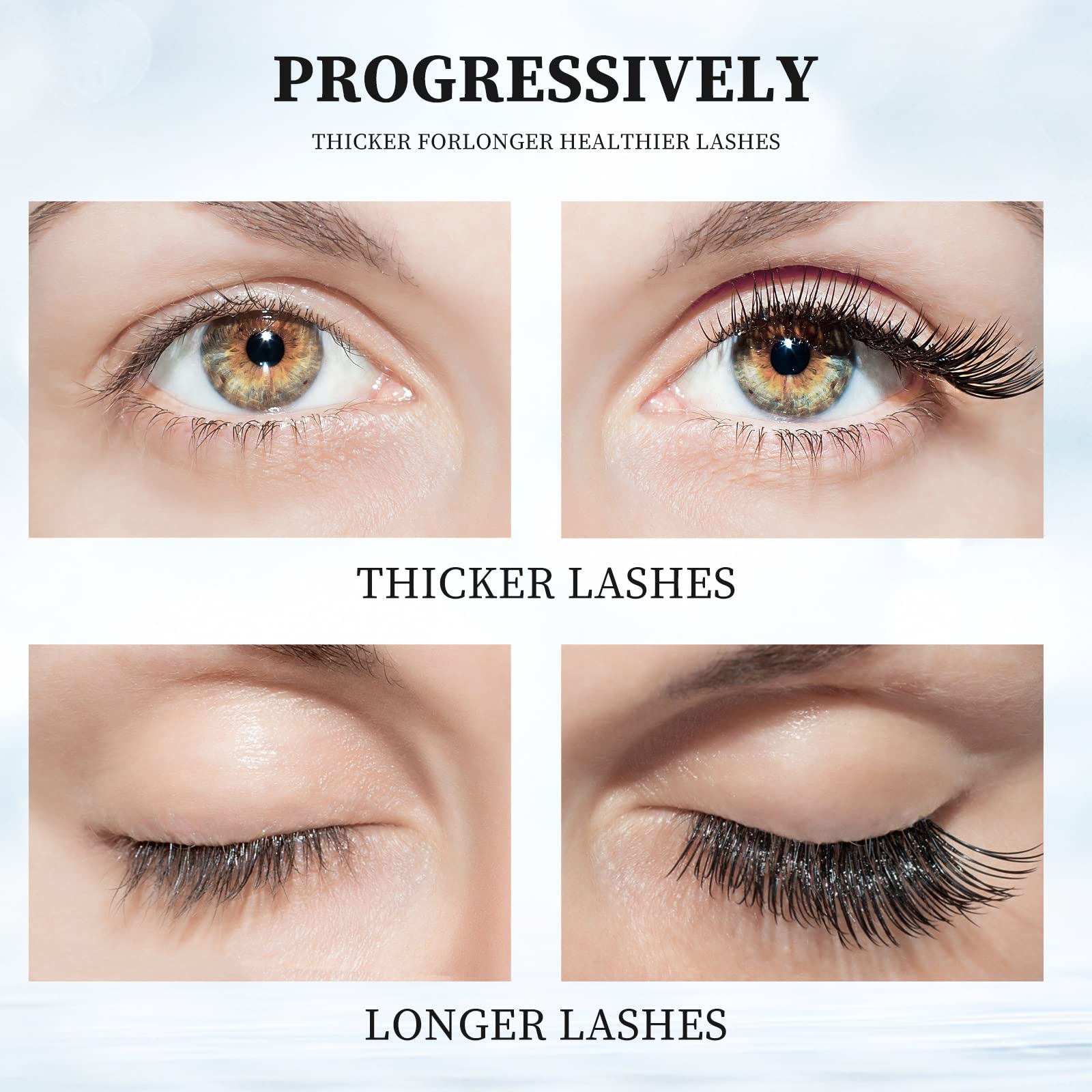 Eyelash Growth Serum - 5ml Lash Serum,Eyelash Serum for Eyelash Growth Thickness, Stronger, Healthier Lashes & Brows, Vegan & Cruelty-Free