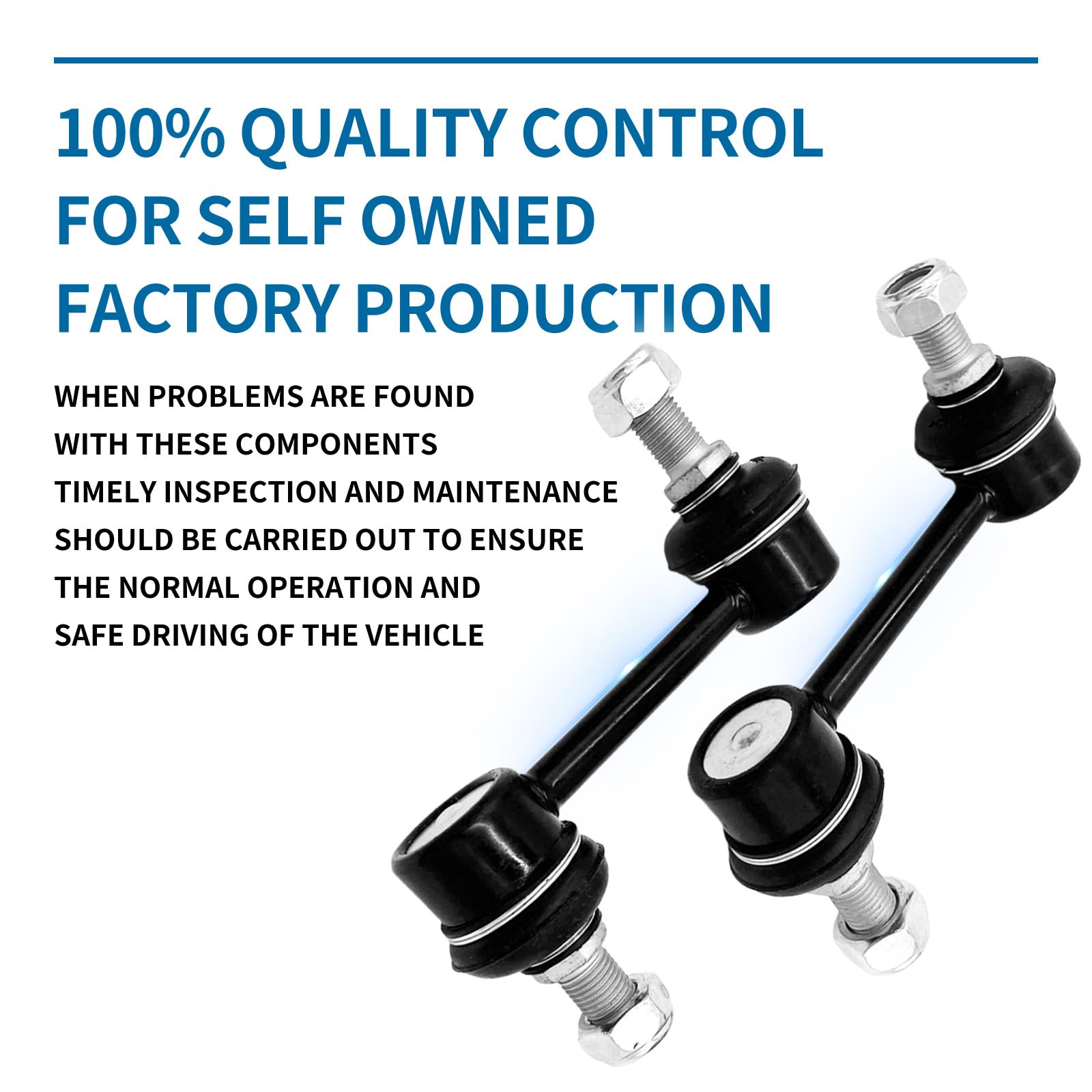 XCPMC Rear Sway Stabilizer Bar End Link 2 Pcs Left & Right｜Replacement For Santa Fe Veracruz Borrego｜Replace OE#: K750279 Black