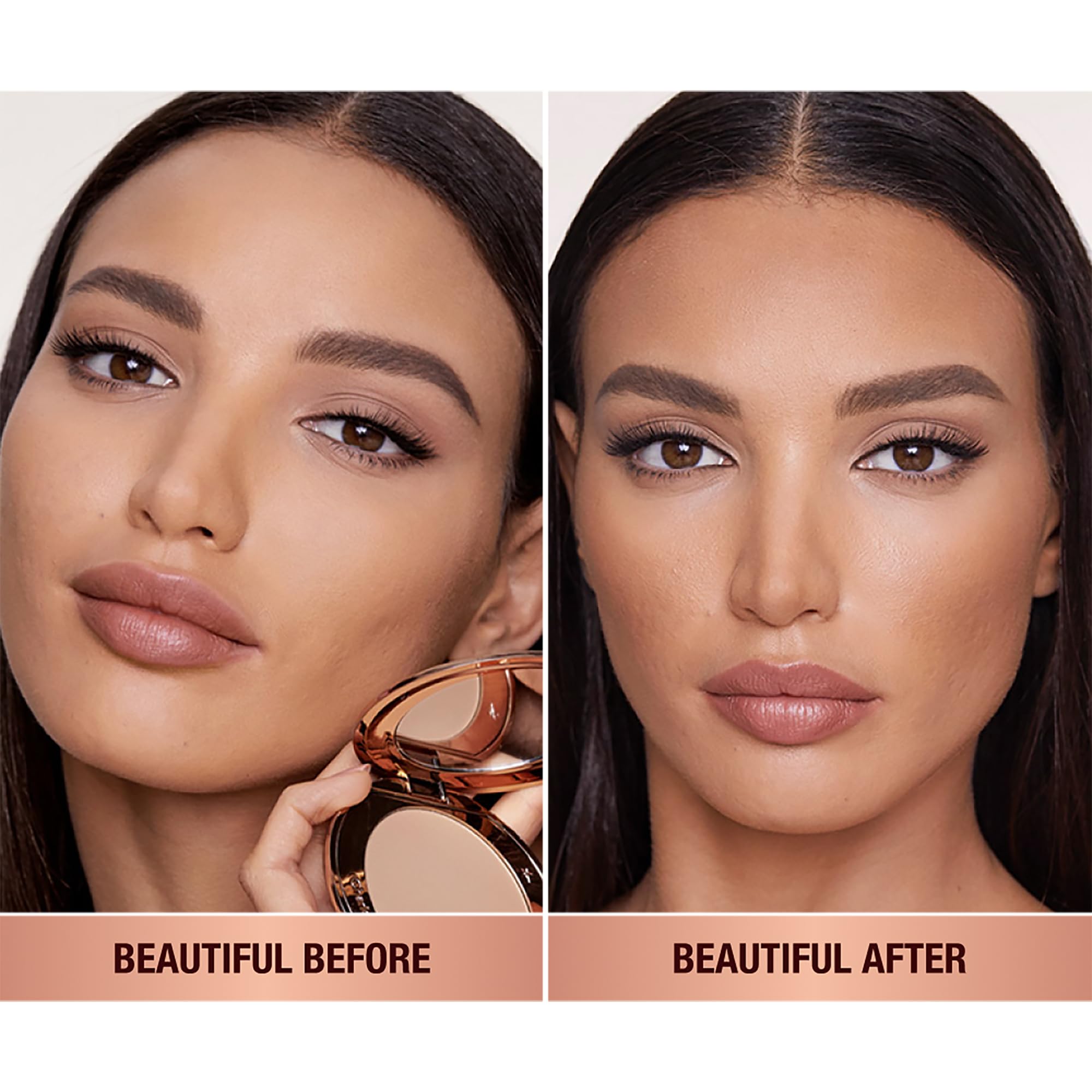 Charlotte Tilbury Airbrush Matte Bronzer - Smoothing & Blurring Powder Bronzer with an Airbrush Finish - Refillable Makeup Infused with Silky Mica & Hyaluronic Acid - 2 Medium