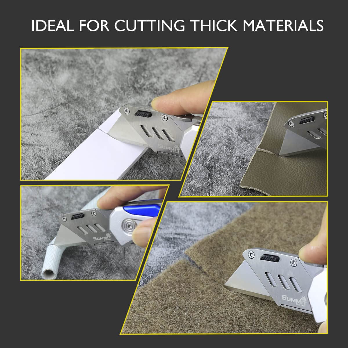 Utility Knife Blades/Box Cutter Blades/Replacement Blades/Razor BladesThicken SK5 Steel Standard Size 40-Pack & Dispenser