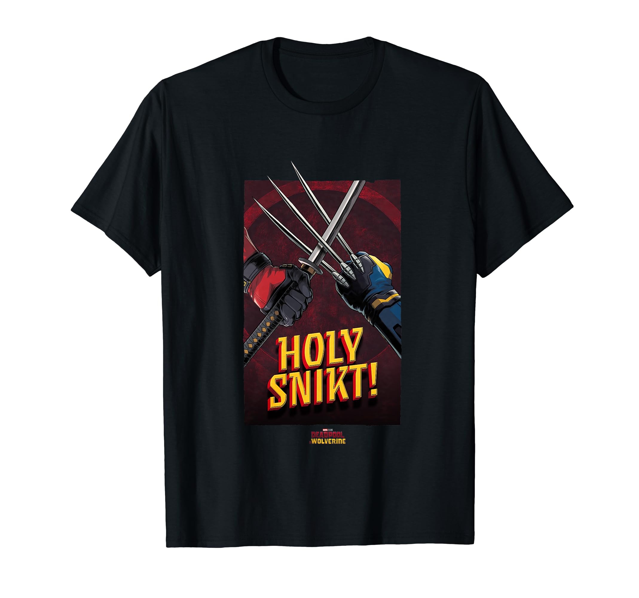 Marvel Deadpool & Wolverine Holy Snikt! Weapons Clash T-Shirt