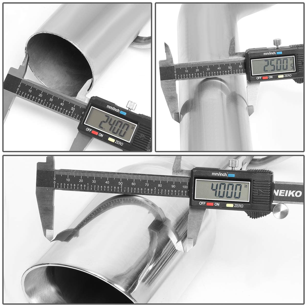 DNA MOTORING CBE-MU-FM11-50L Stainless Steel Cat Back Exhaust System [Compatible with 11-14 Ford Mustang 5.0L 5.4L ]