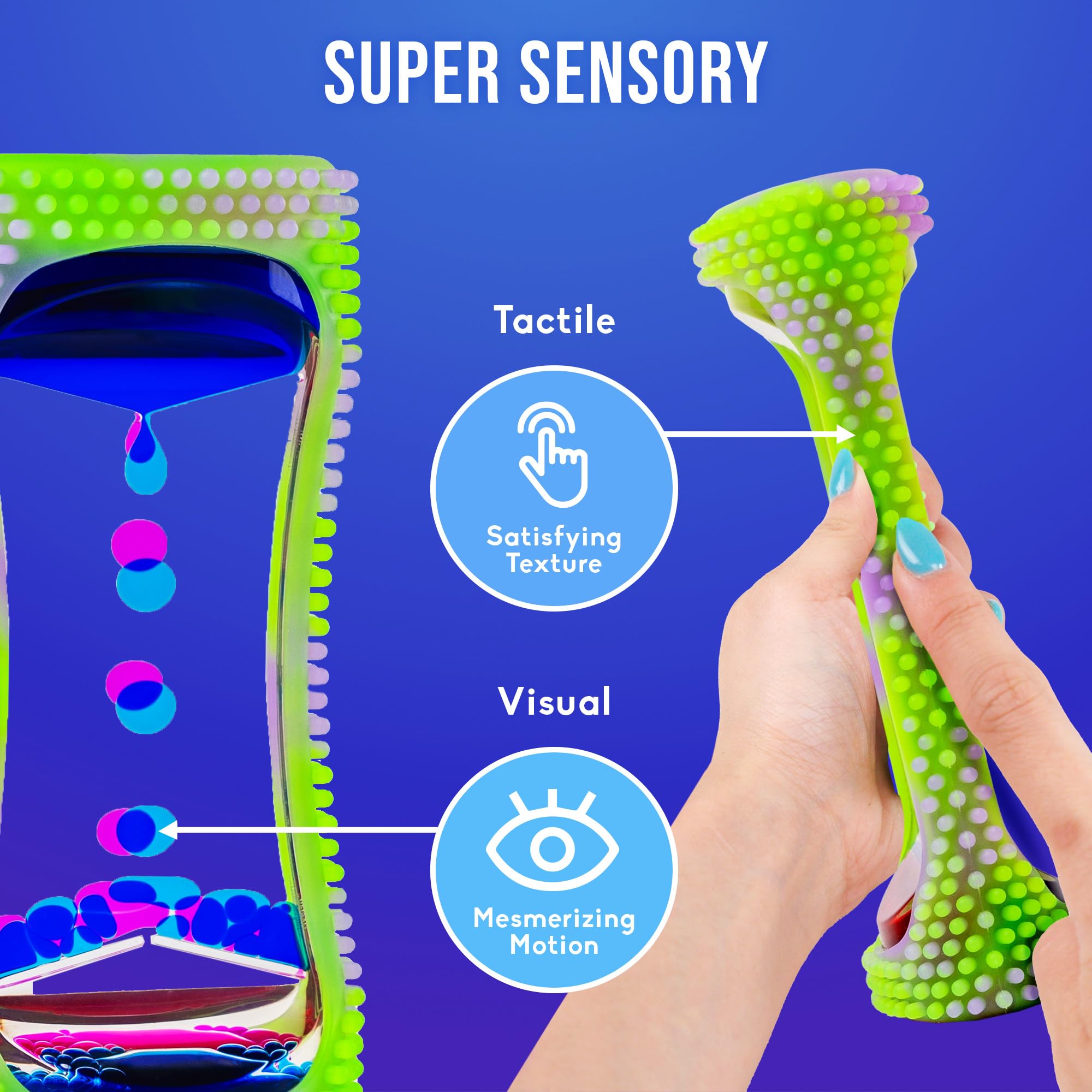BUNMO Liquid Motion Bubbler Sensory Toys - Sensory Stocking Stuffers for Kids - Glow in The Dark and Liquid Motion Bubbler Sensory Toys - Sensory Stocking Stuffers for Kids - Purple