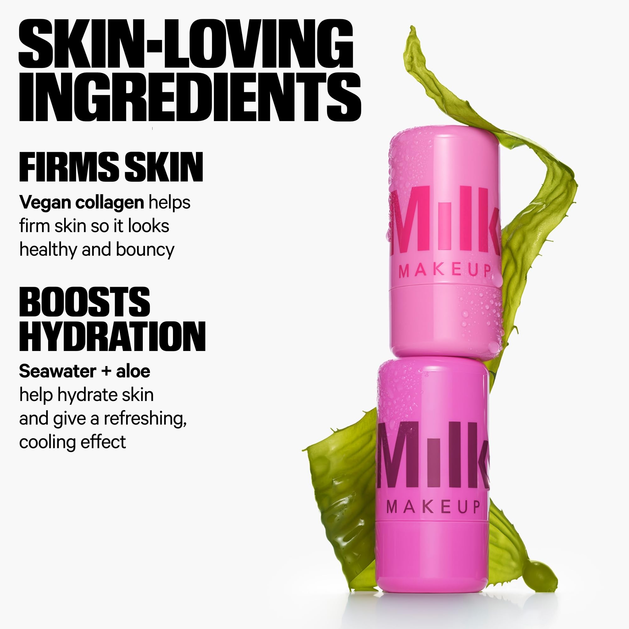 Milk Makeup Cooling Water Jelly Tint, Spritz (Coral) - 0.17 oz - Sheer Lip & Cheek Stain - Buildable Watercolor Finish - 1,000+ Swipes Per Stick - Vegan, Cruelty Free