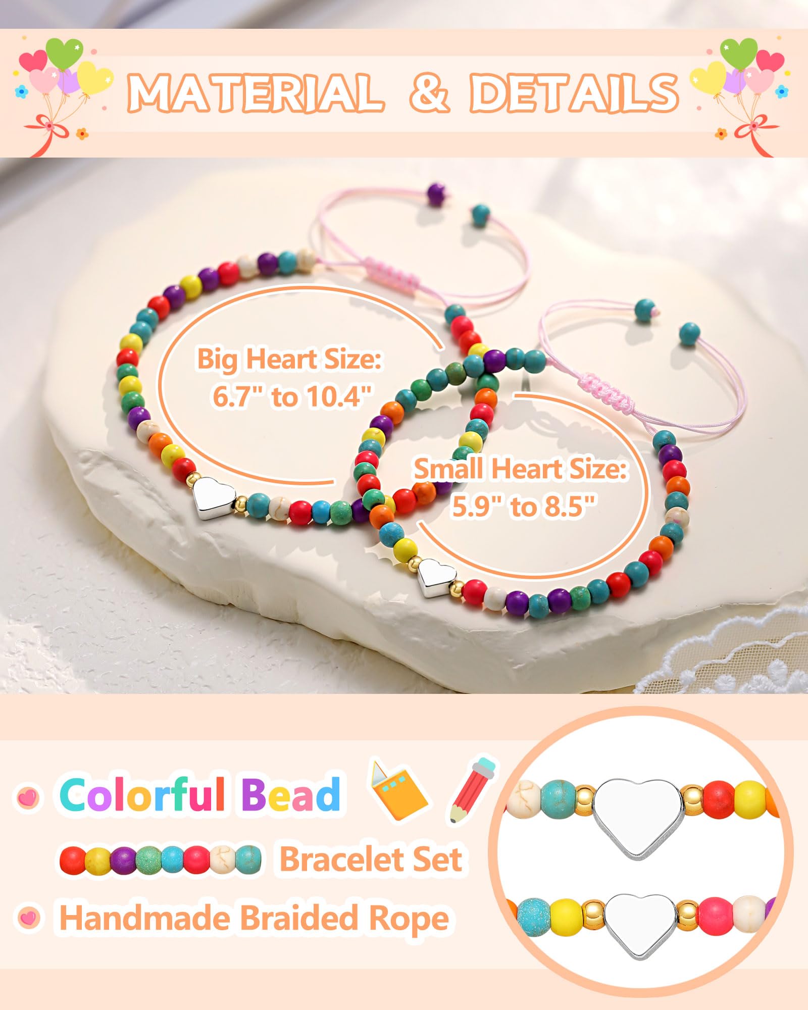 Kidbbi Back to School Stuff First Day of Kindergarten Bracelet Mommy and Me First Day of School Bracelet Mom and Daughter Mother Daughter Bracelets Back to School Gifts for Kids Girls