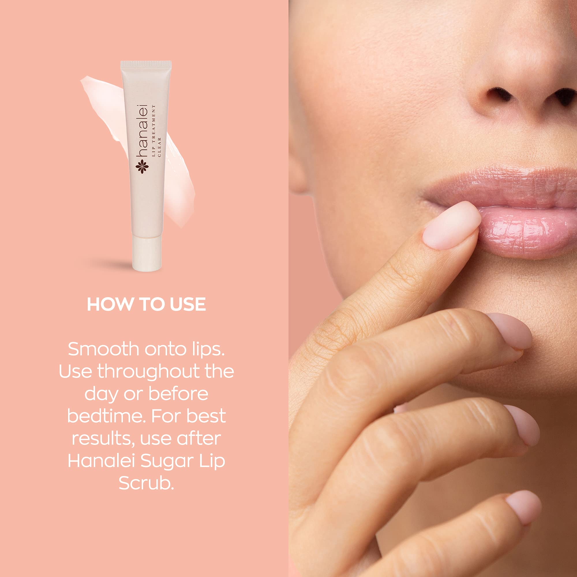 Hanalei Lip Treatment Bundle (Clear and Rose) | Made with Kukui Oil, Shea Butter, Agave, and Grapeseed Oil, Soothe Dry Lips (Cruelty free, Paraben free)