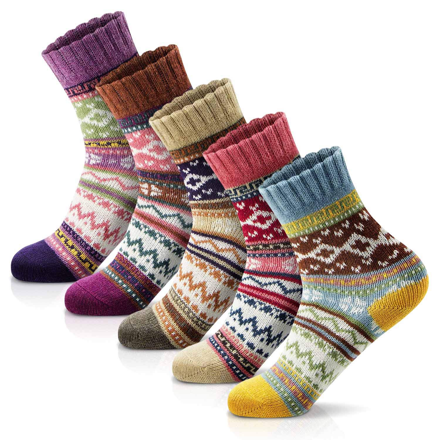 FYC Women Socks Winter - Gifts for Women - Warm Thick Soft Wool Cozy Crew Socks Christmas Stocking Stuffers Gifts for Women