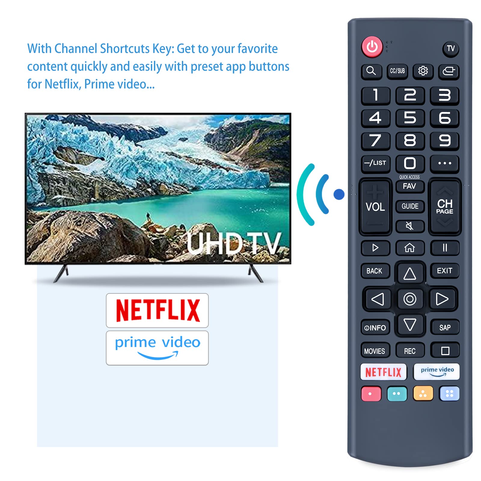AKB76037002 Replacement Remote Control Applicable for RCA WebOS Smart TV RWOSU5047 RWOSU5549 RWOSU5847 RWOSU6547-B RWOSU7049