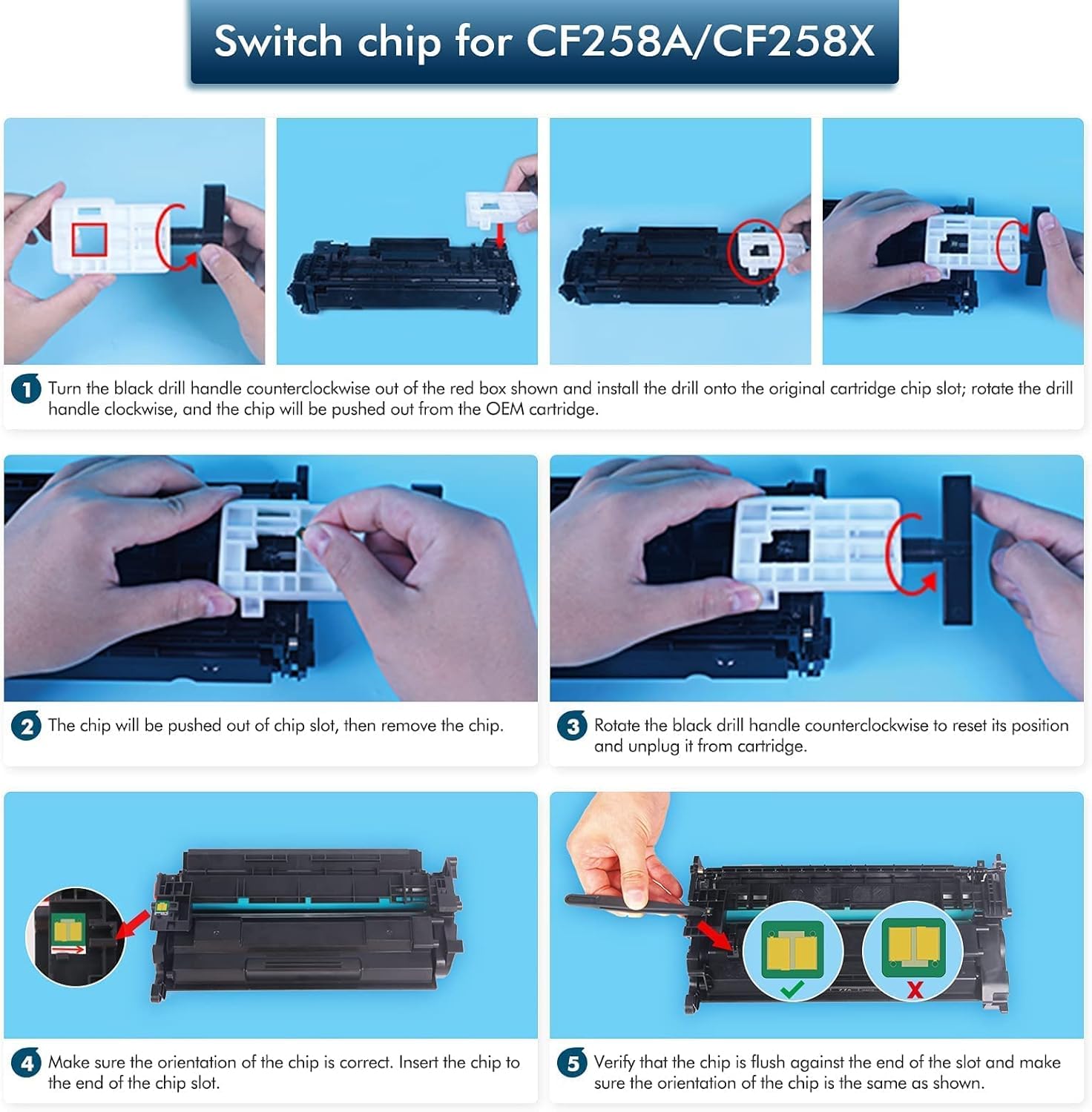 Cool Toner 58A CF258A Black Toner Cartridge Replacement for HP 58A CF258A Toner for HP Laserjet Pro M404n M404dn MFP M428fdw M428fdn M428dw Printer Ink 2-Pack