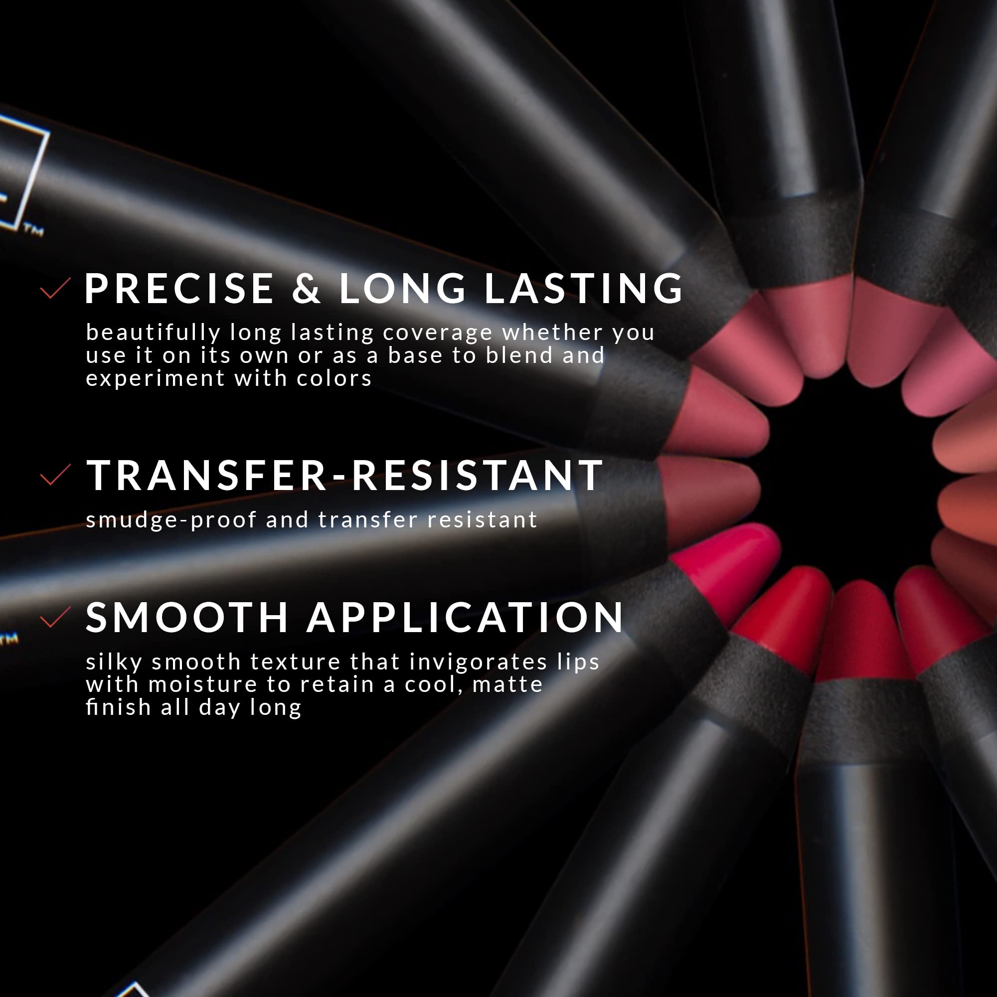 K7L Matte Dark Pink Lipstick Crayon - Kisstory