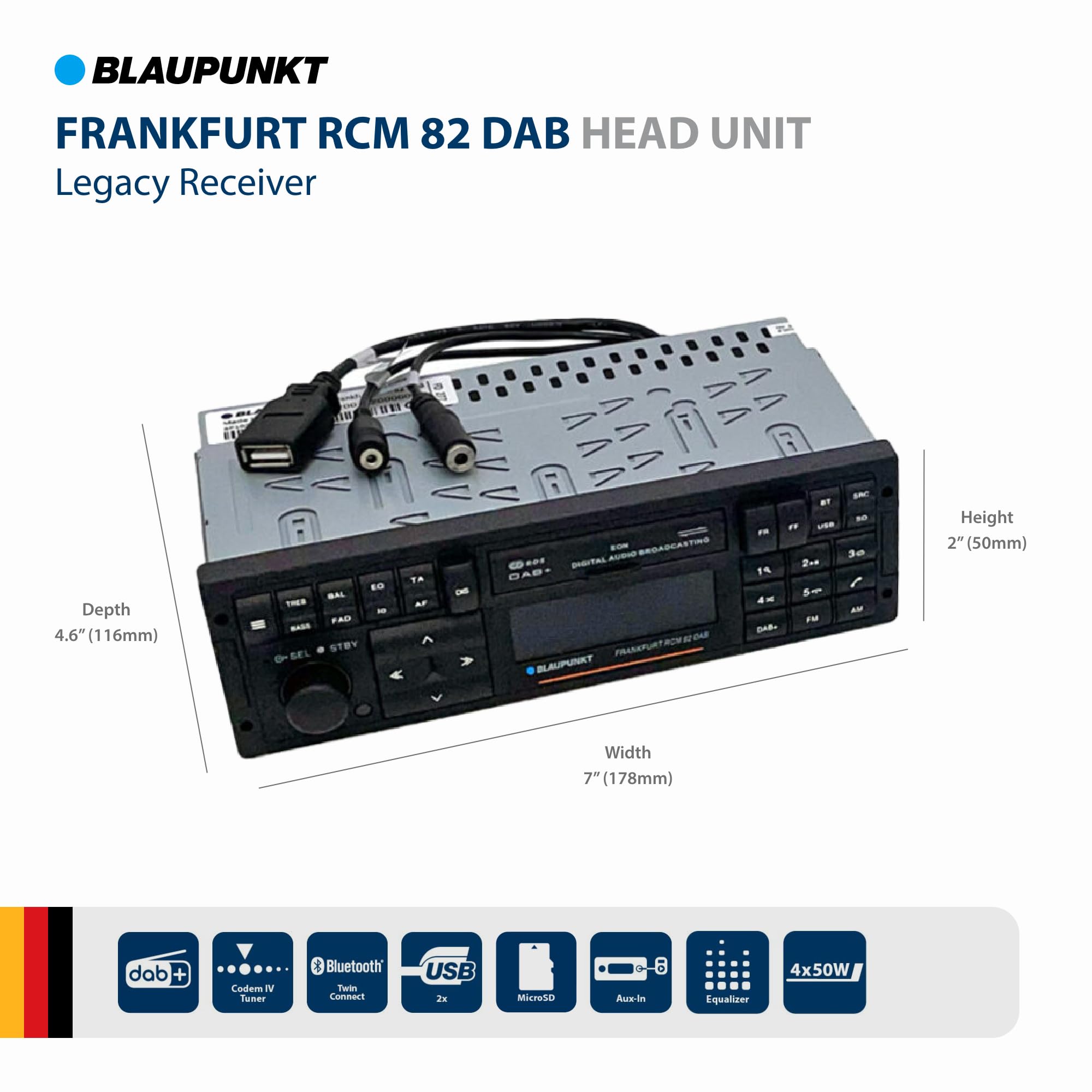 BLAUPUNKT Frankfurt RCM 82 DAB Radio with Bluetooth - Black